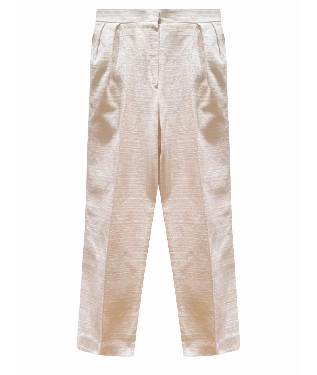 ULYANA SERGEENKO Белые хлопковые брюки узкие, фото 1