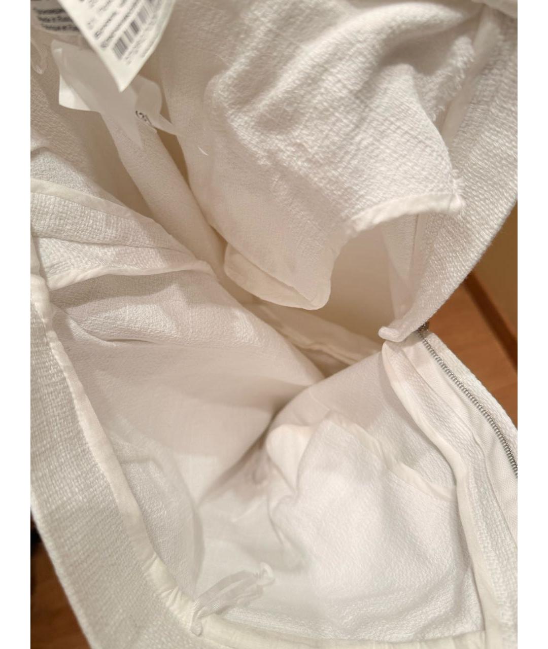 ULYANA SERGEENKO Белые хлопковые брюки узкие, фото 7