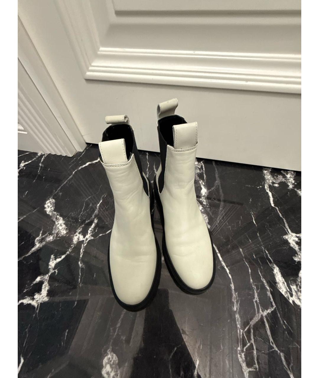 MAJE Белые кожаные ботинки, фото 3