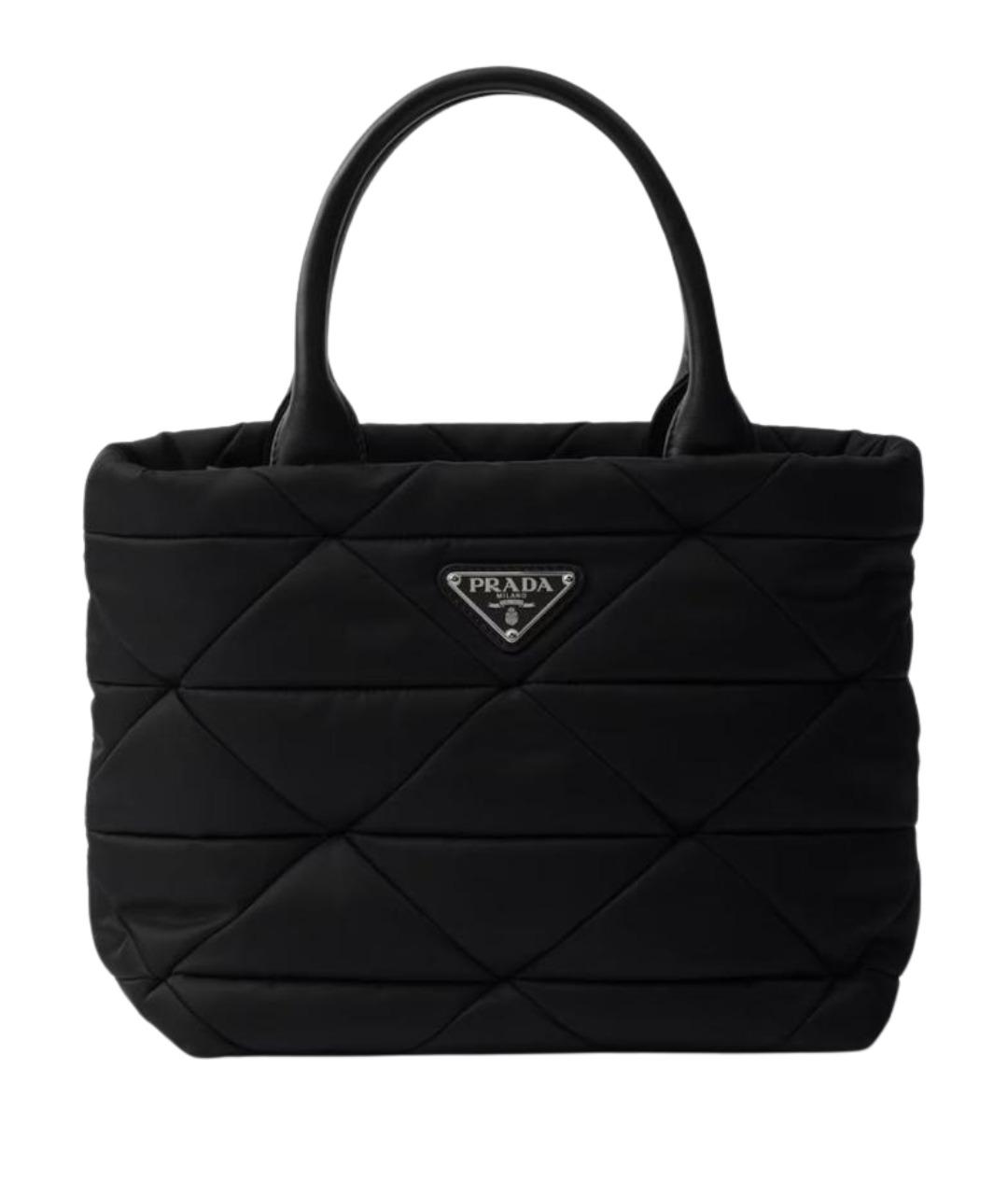 PRADA Черная тканевая сумка тоут, фото 1