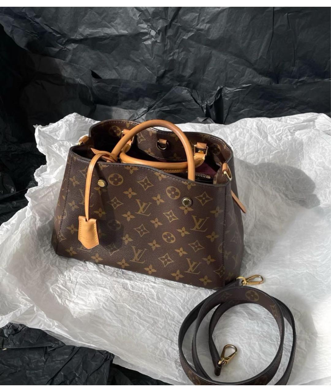 LOUIS VUITTON Коричневая сумка с короткими ручками, фото 2