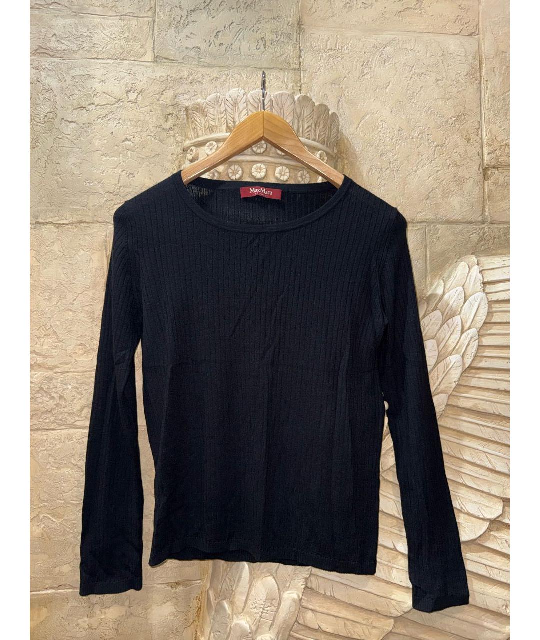 MAX MARA STUDIO Черный шерстяной джемпер / свитер, фото 5