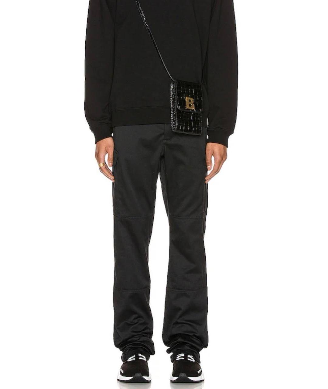 BALENCIAGA Черные хлопковые повседневные брюки, фото 5