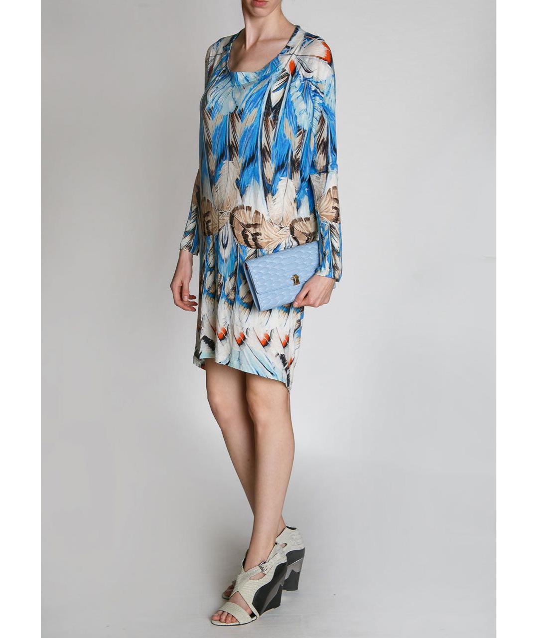 ROBERTO CAVALLI Голубая хлопковая туника, фото 2