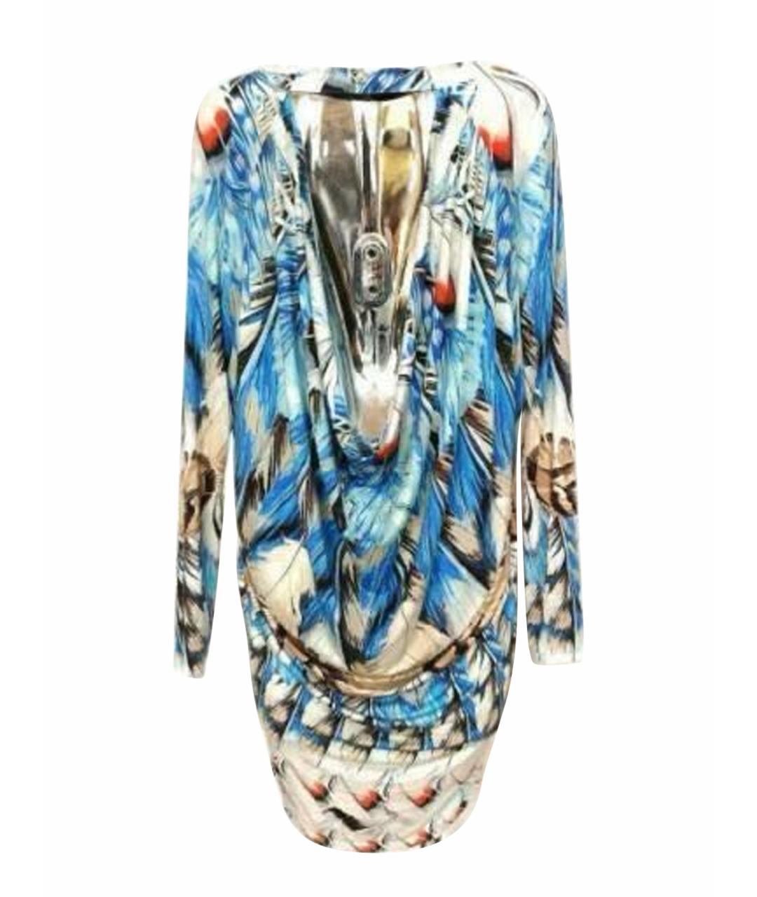 ROBERTO CAVALLI Голубая хлопковая туника, фото 1