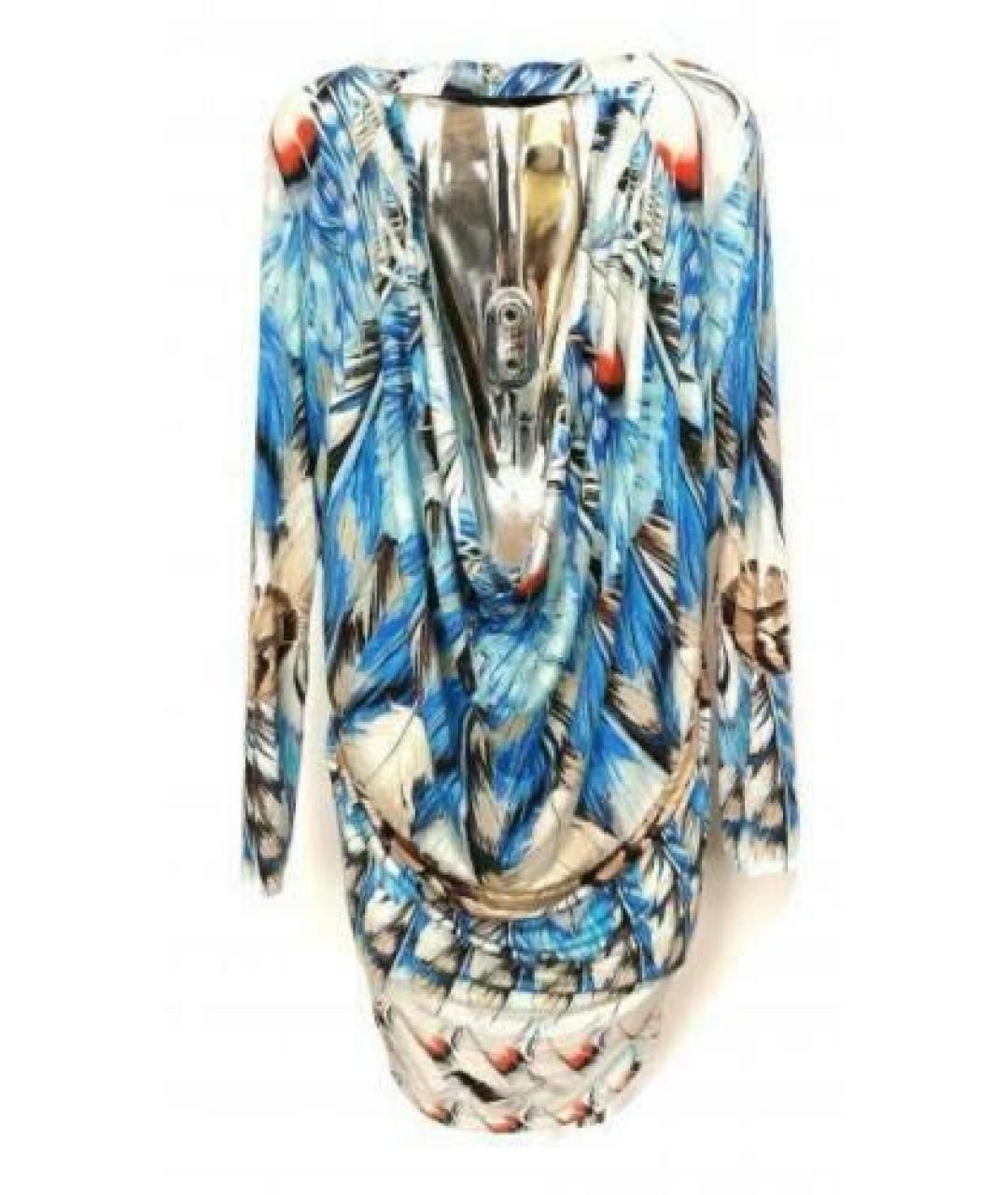 ROBERTO CAVALLI Голубая хлопковая туника, фото 9