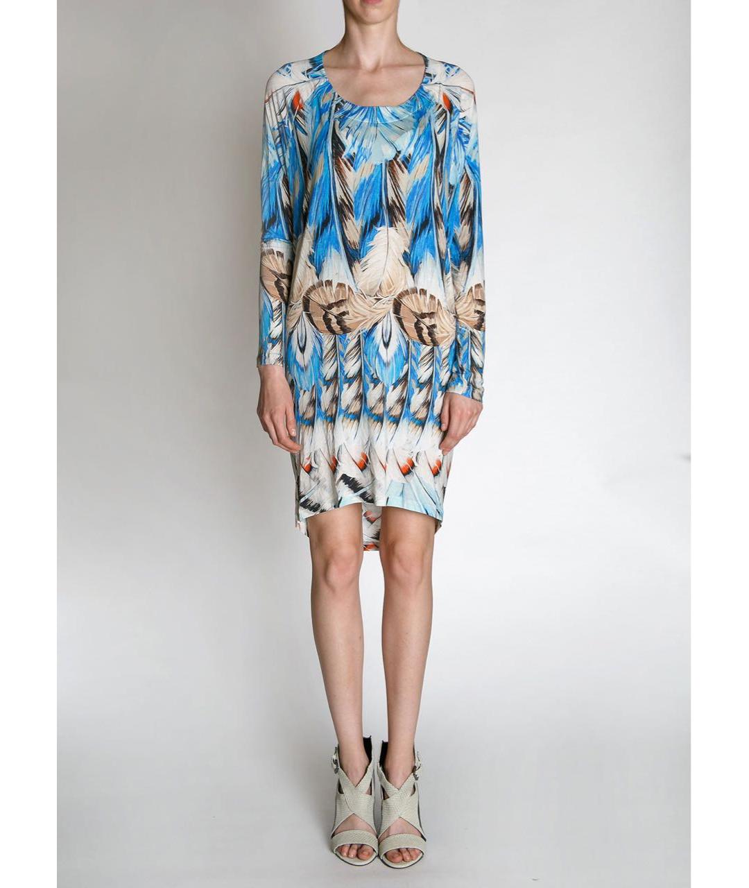 ROBERTO CAVALLI Голубая хлопковая туника, фото 4