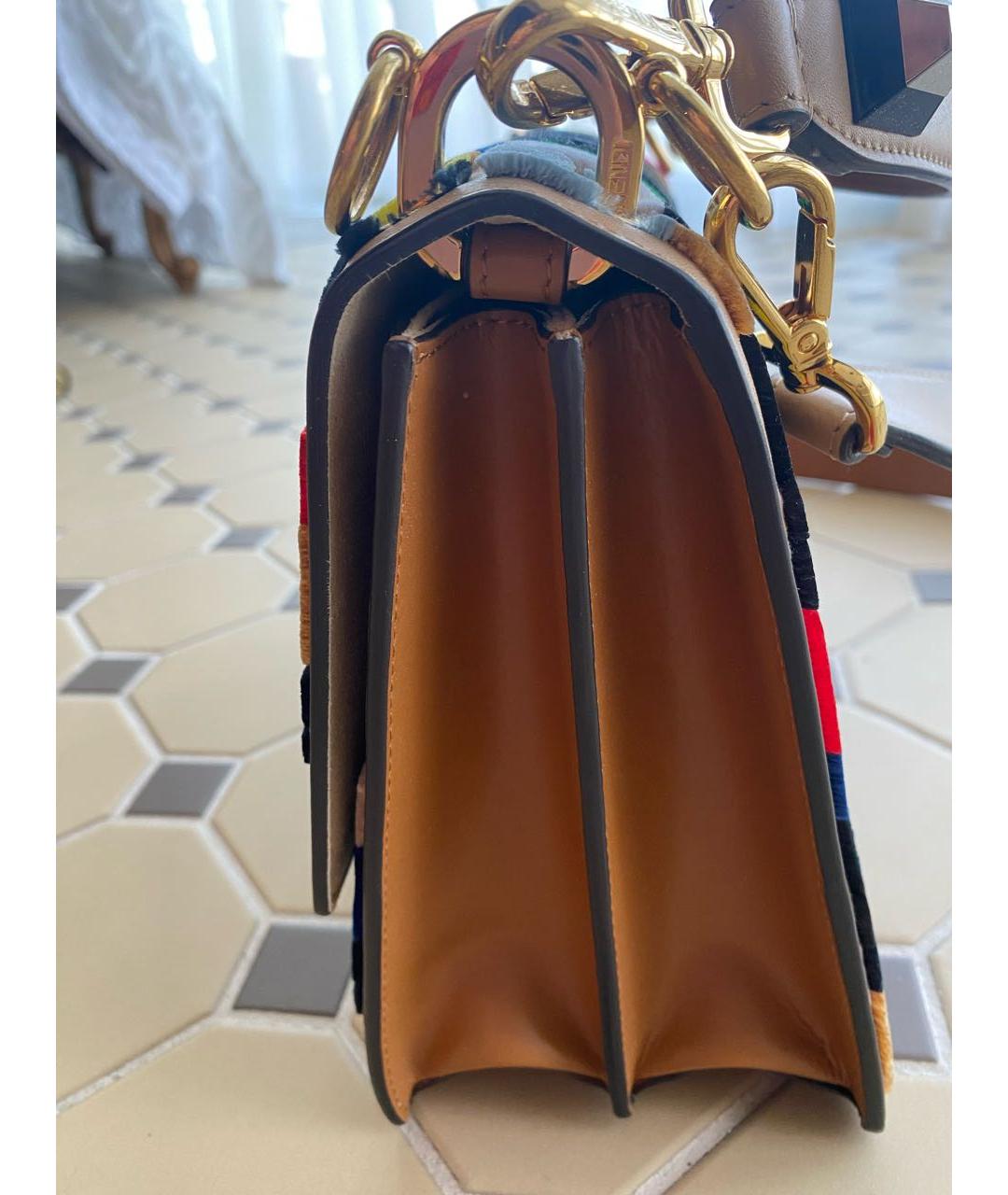 FENDI Мульти кожаная сумка с короткими ручками, фото 3