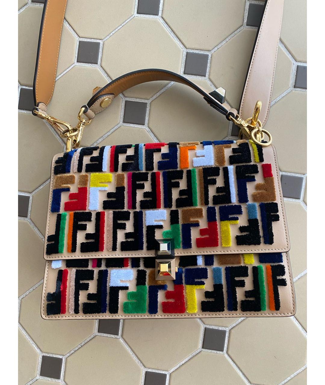 FENDI Мульти кожаная сумка с короткими ручками, фото 7