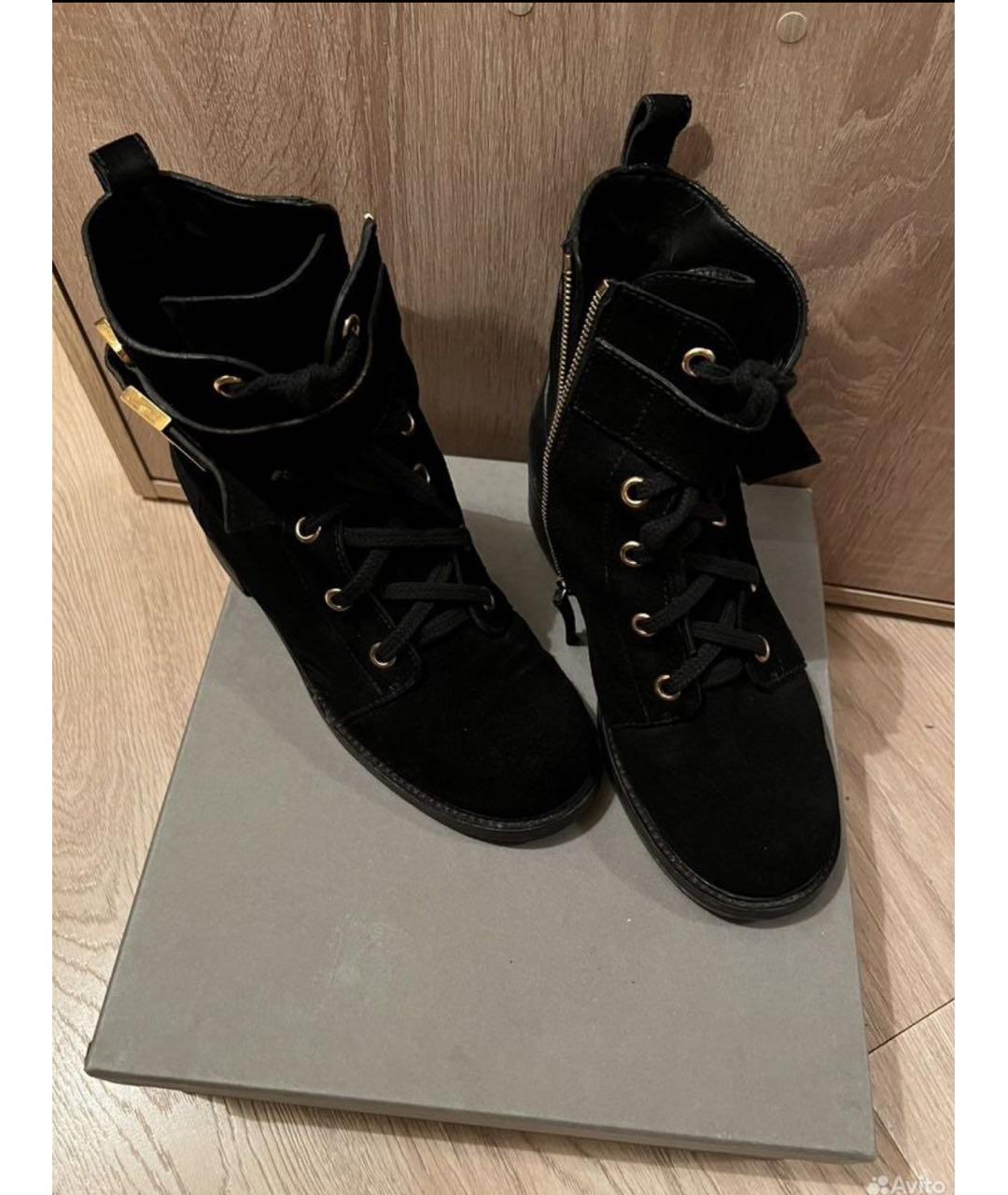 GIUSEPPE ZANOTTI DESIGN Черные замшевые ботинки, фото 2