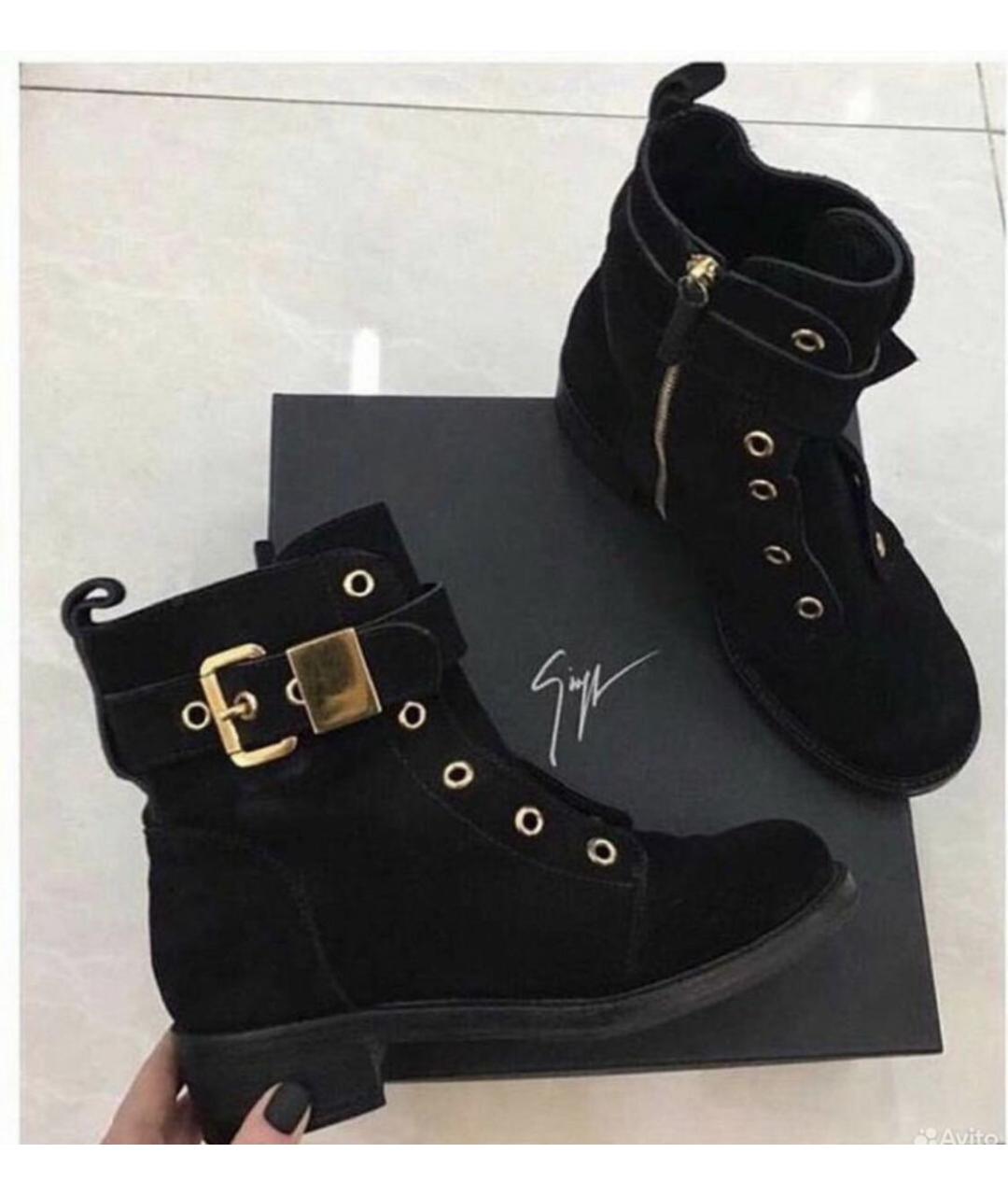 GIUSEPPE ZANOTTI DESIGN Черные замшевые ботинки, фото 3