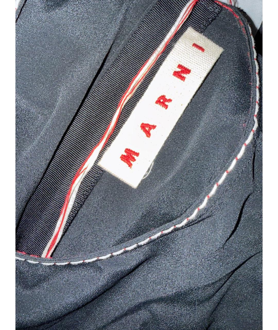 MARNI Черная ацетатная блузы, фото 3