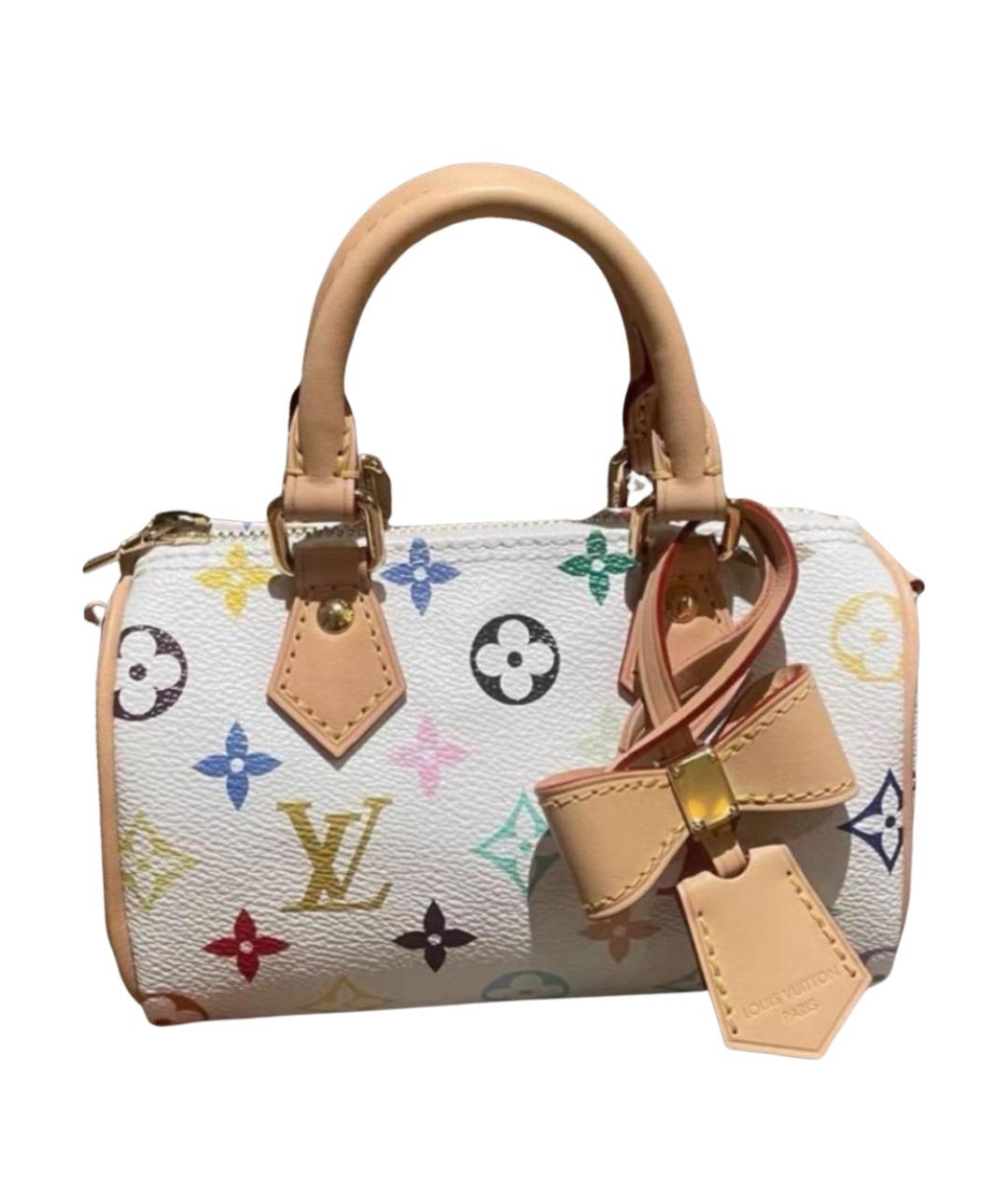 LOUIS VUITTON Белая кожаная сумка с короткими ручками, фото 1