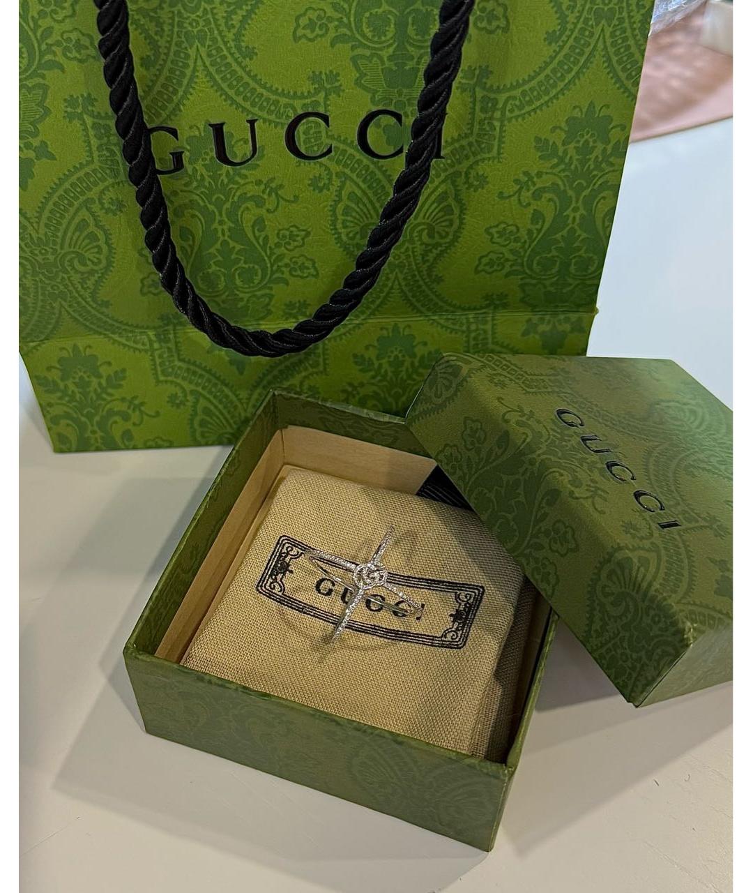 GUCCI Белое кольцо из белого золота, фото 7