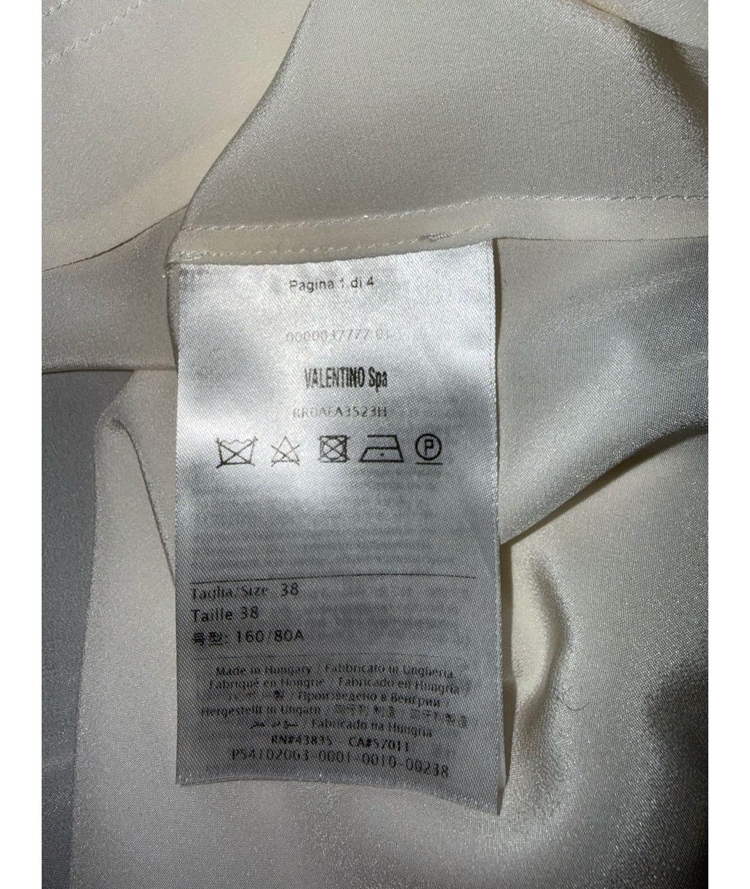 RED VALENTINO Белая шелковая блузы, фото 4