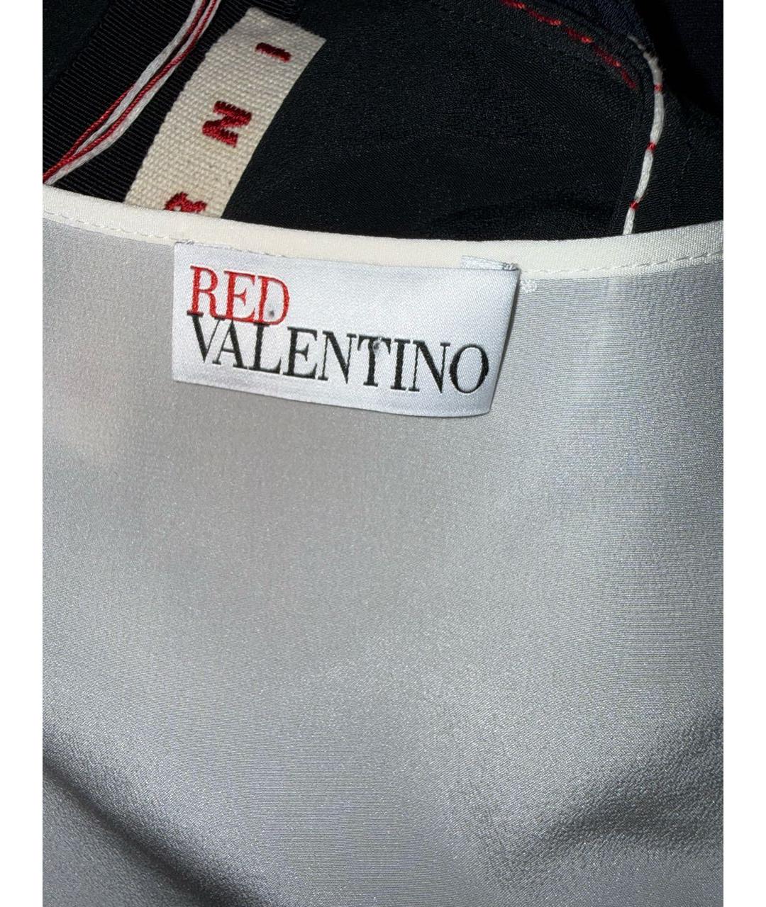 RED VALENTINO Белая шелковая блузы, фото 3