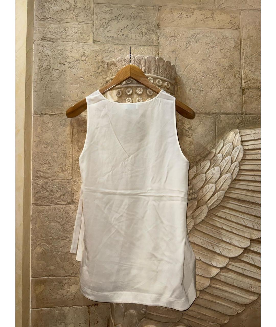 RED VALENTINO Белая шелковая блузы, фото 2