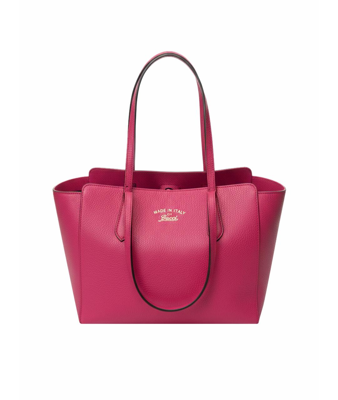 GUCCI Фуксия кожаная сумка тоут, фото 1