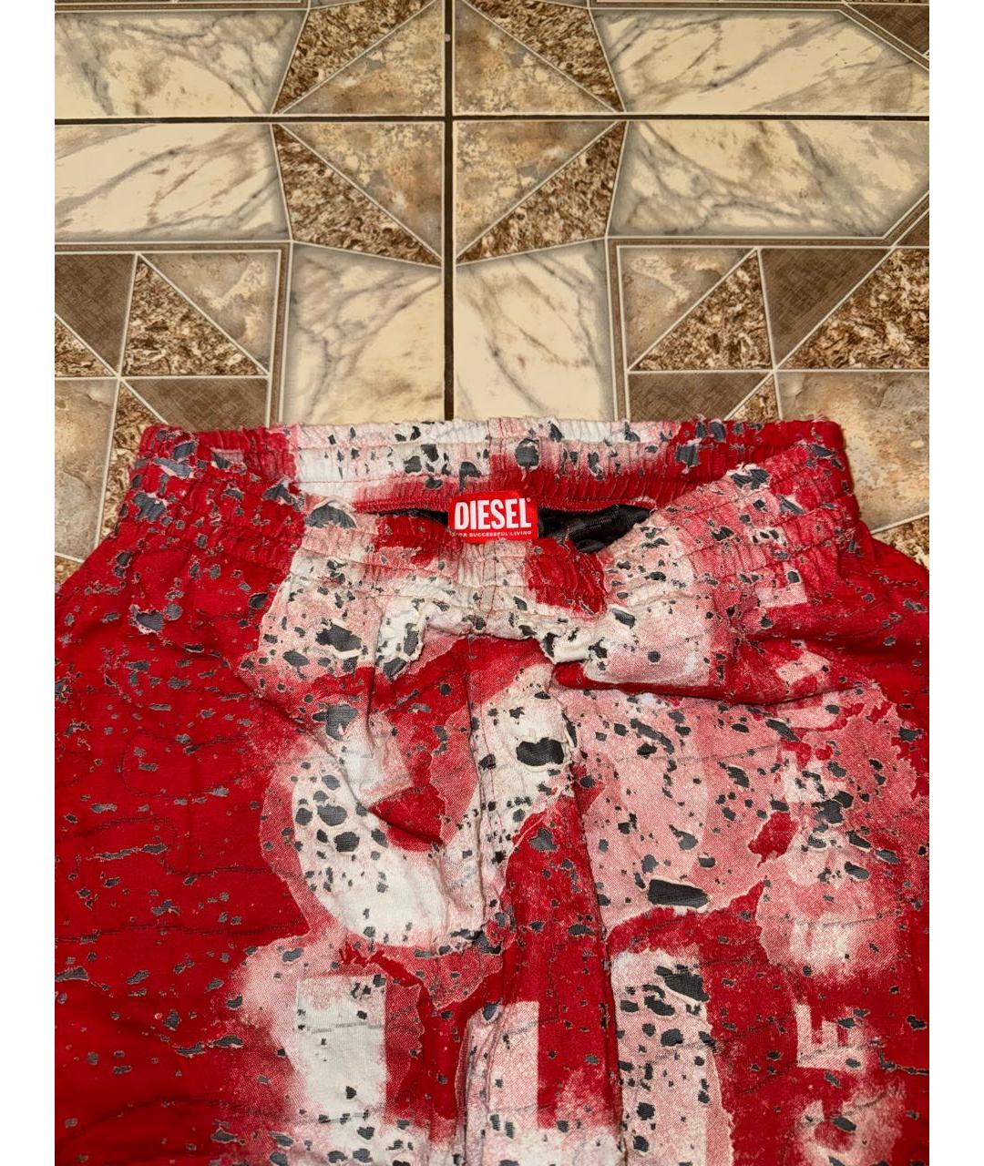 DIESEL Красные шорты, фото 3
