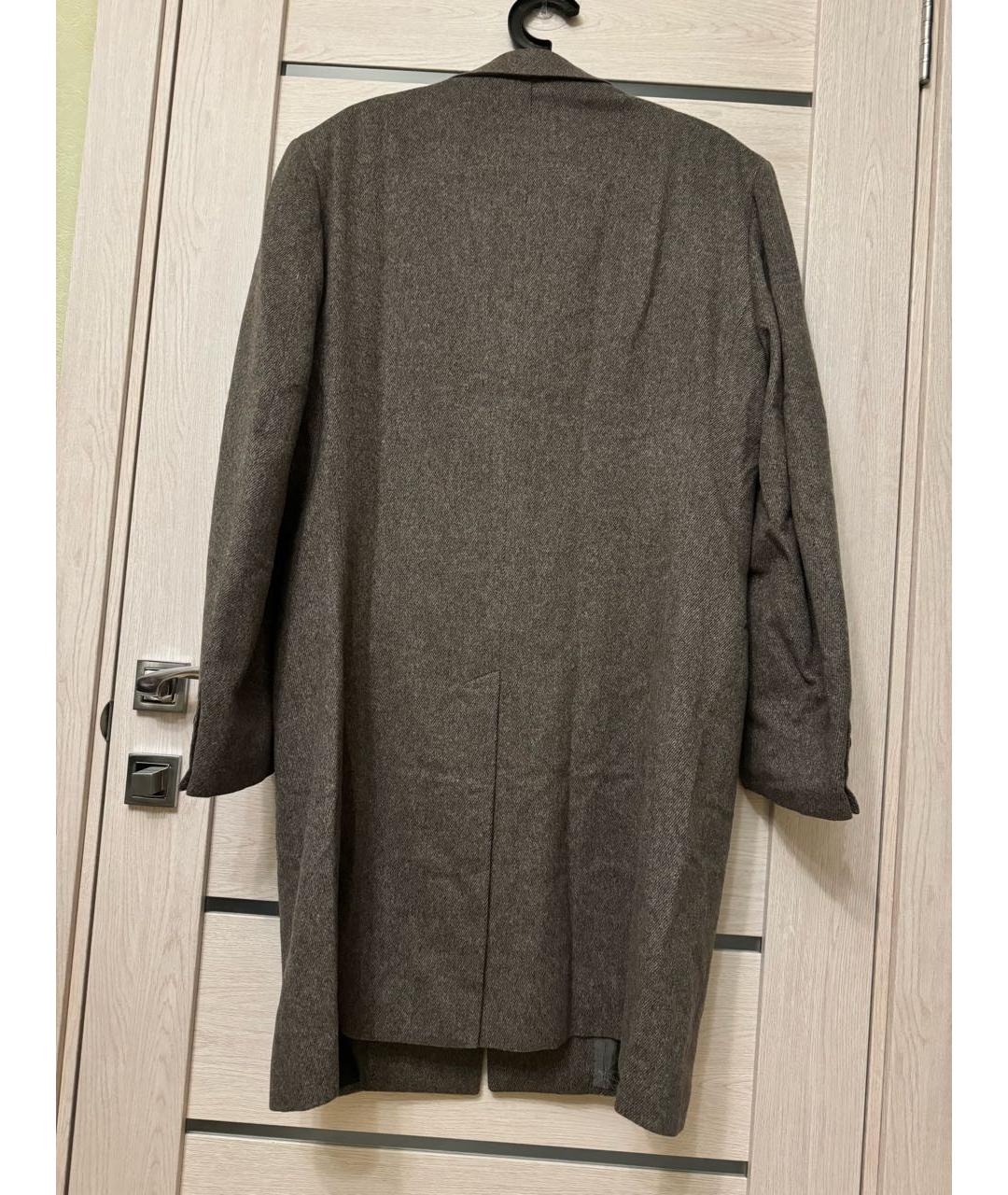 BRIONI Серое шерстяное пальто, фото 3