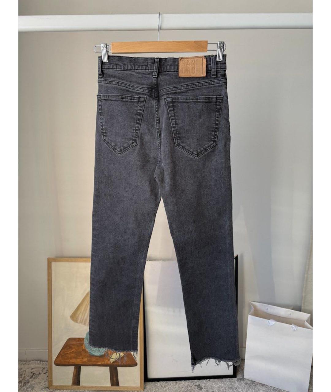 SANDRO Серые хлопковые джинсы слим, фото 2
