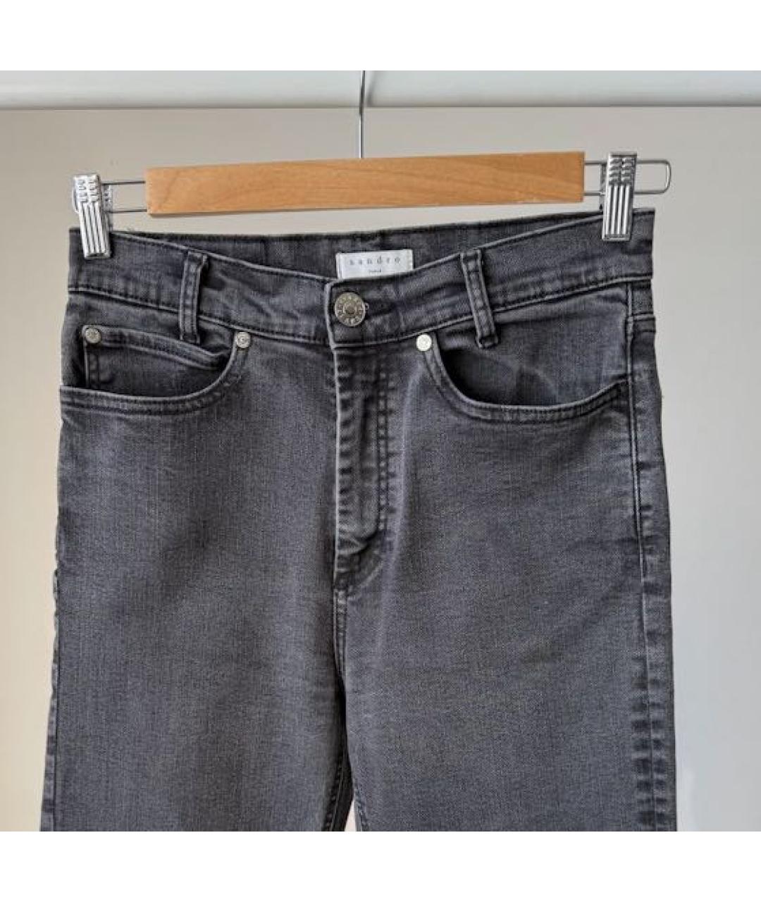 SANDRO Серые хлопковые джинсы слим, фото 4