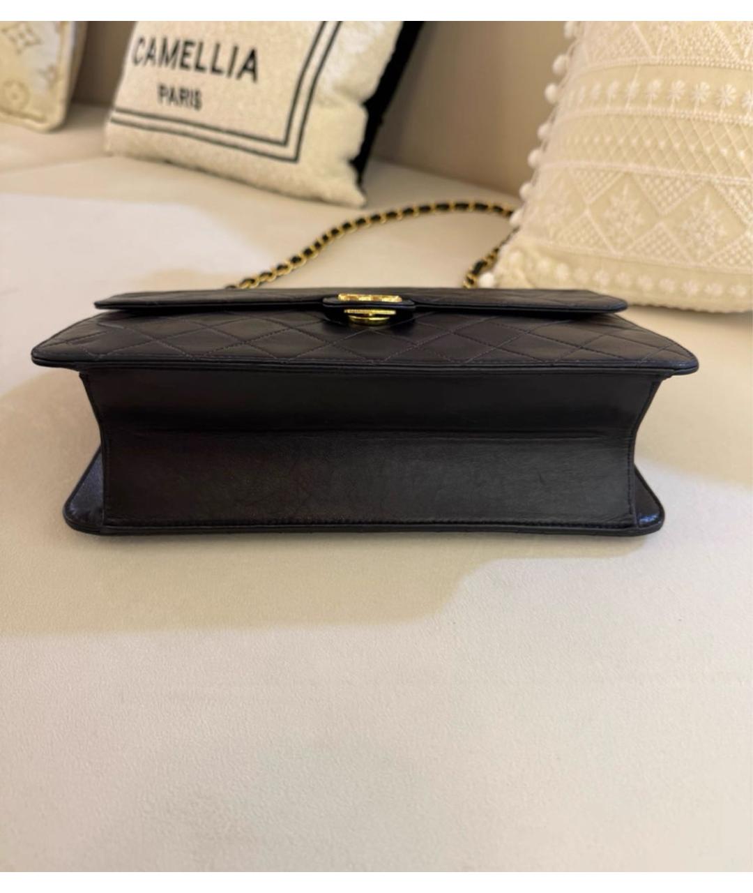 CHANEL Черная кожаная сумка через плечо, фото 6
