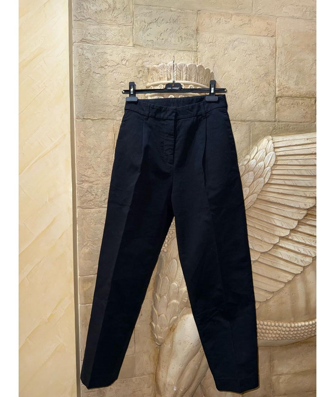 SEE BY CHLOE Черные хлопковые прямые брюки, фото 5