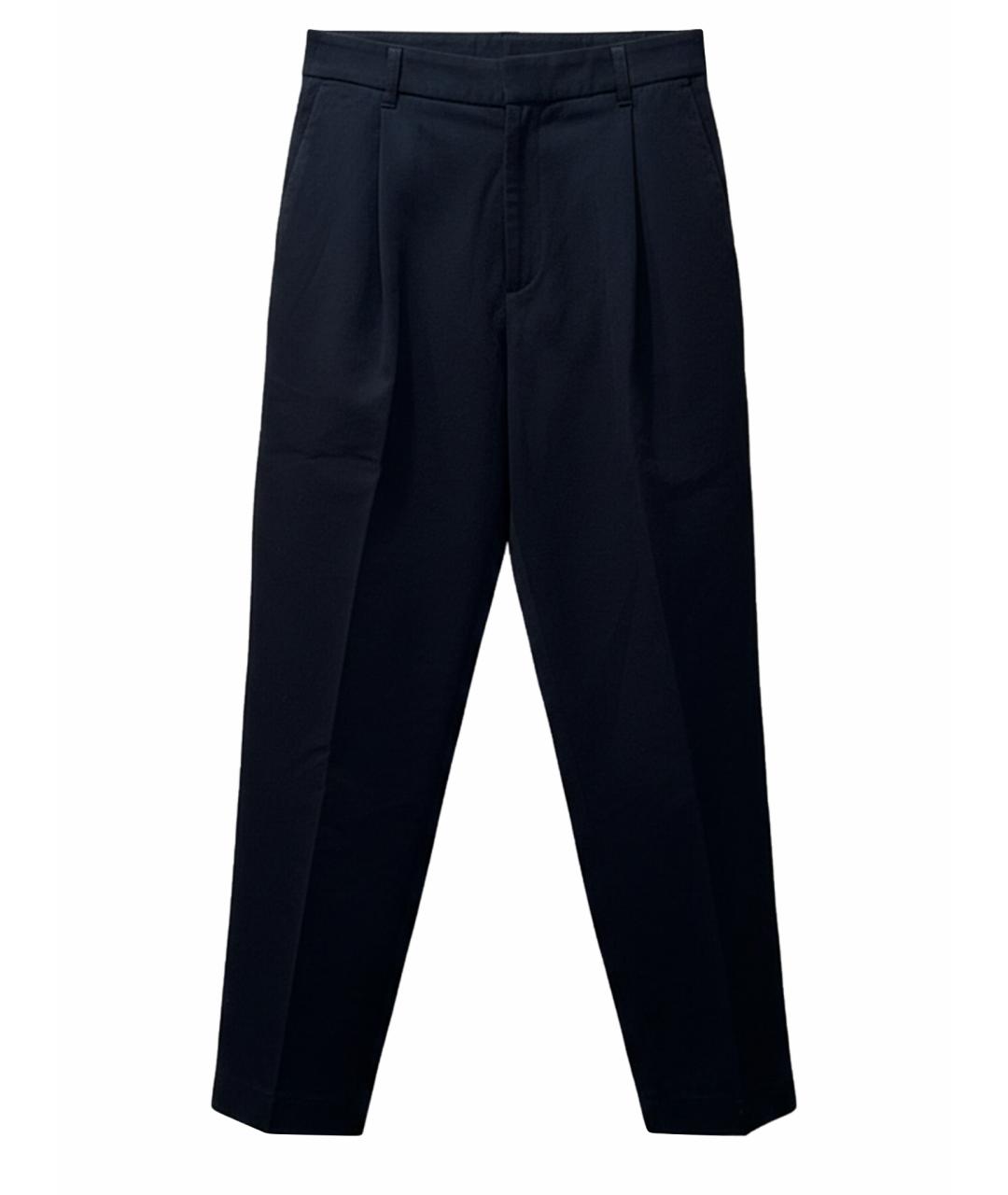 SEE BY CHLOE Черные хлопковые прямые брюки, фото 1