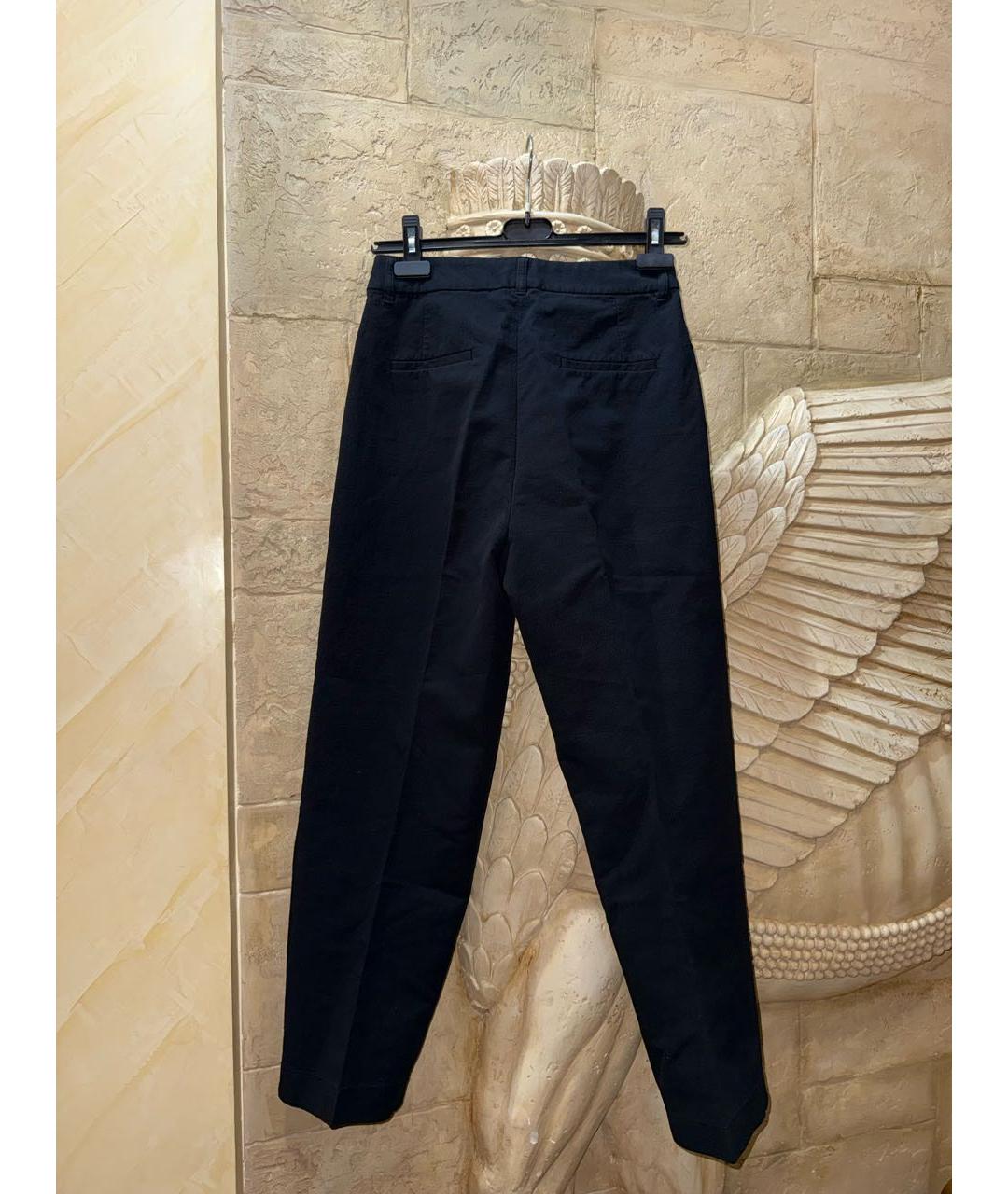SEE BY CHLOE Черные хлопковые прямые брюки, фото 2