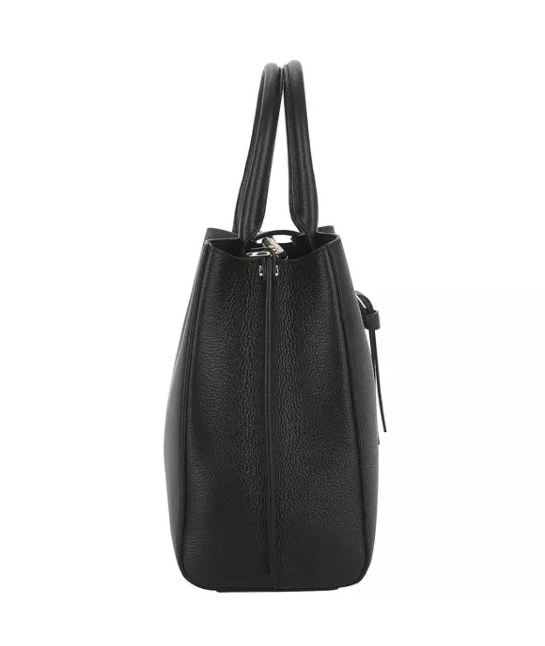 COCCINELLE Черная кожаная сумка с короткими ручками, фото 3