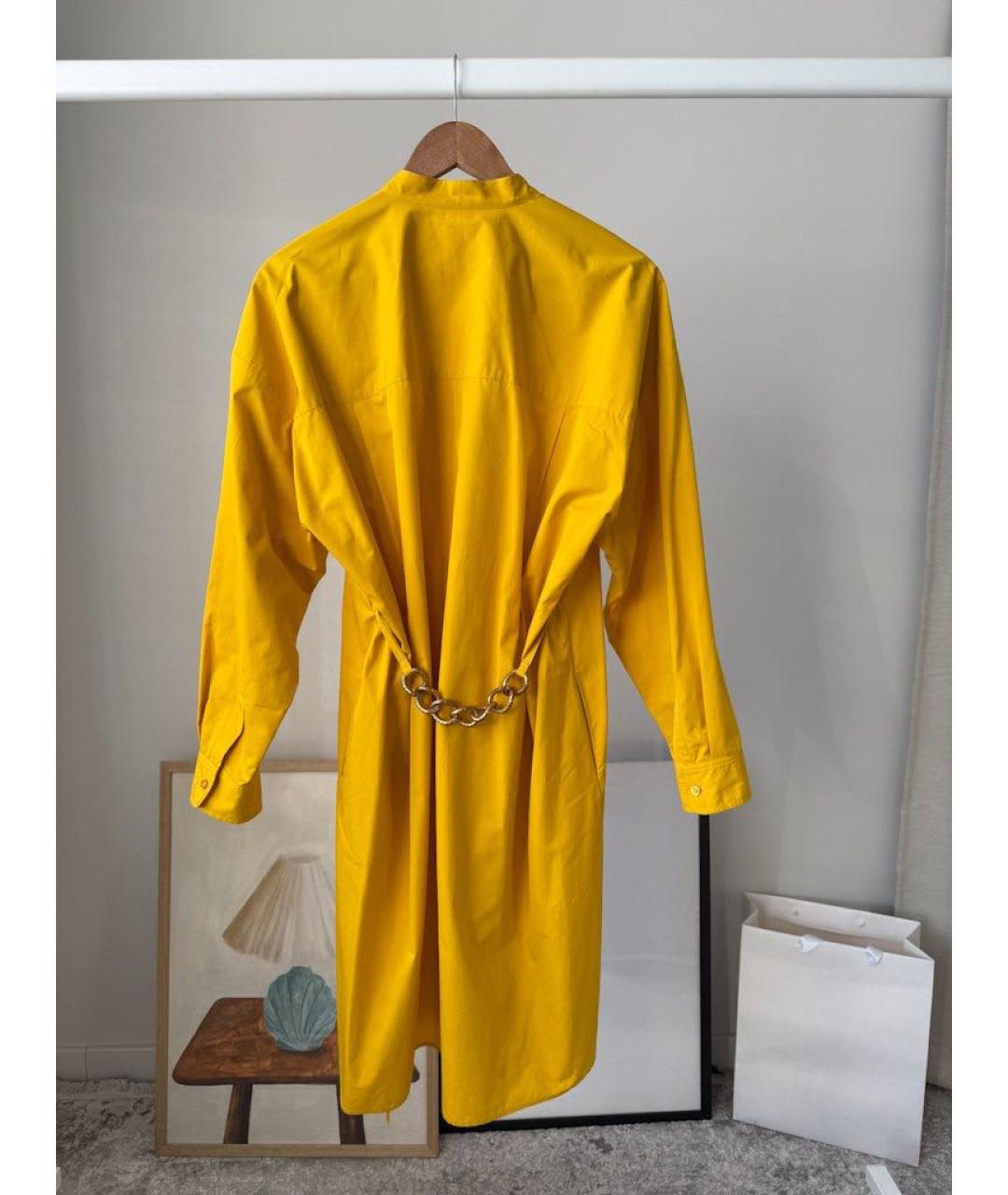 GIVENCHY Горчичное хлопковое повседневное платье, фото 2