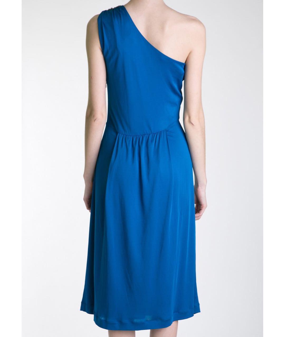 FENDI Синее вискозное вечернее платье, фото 4