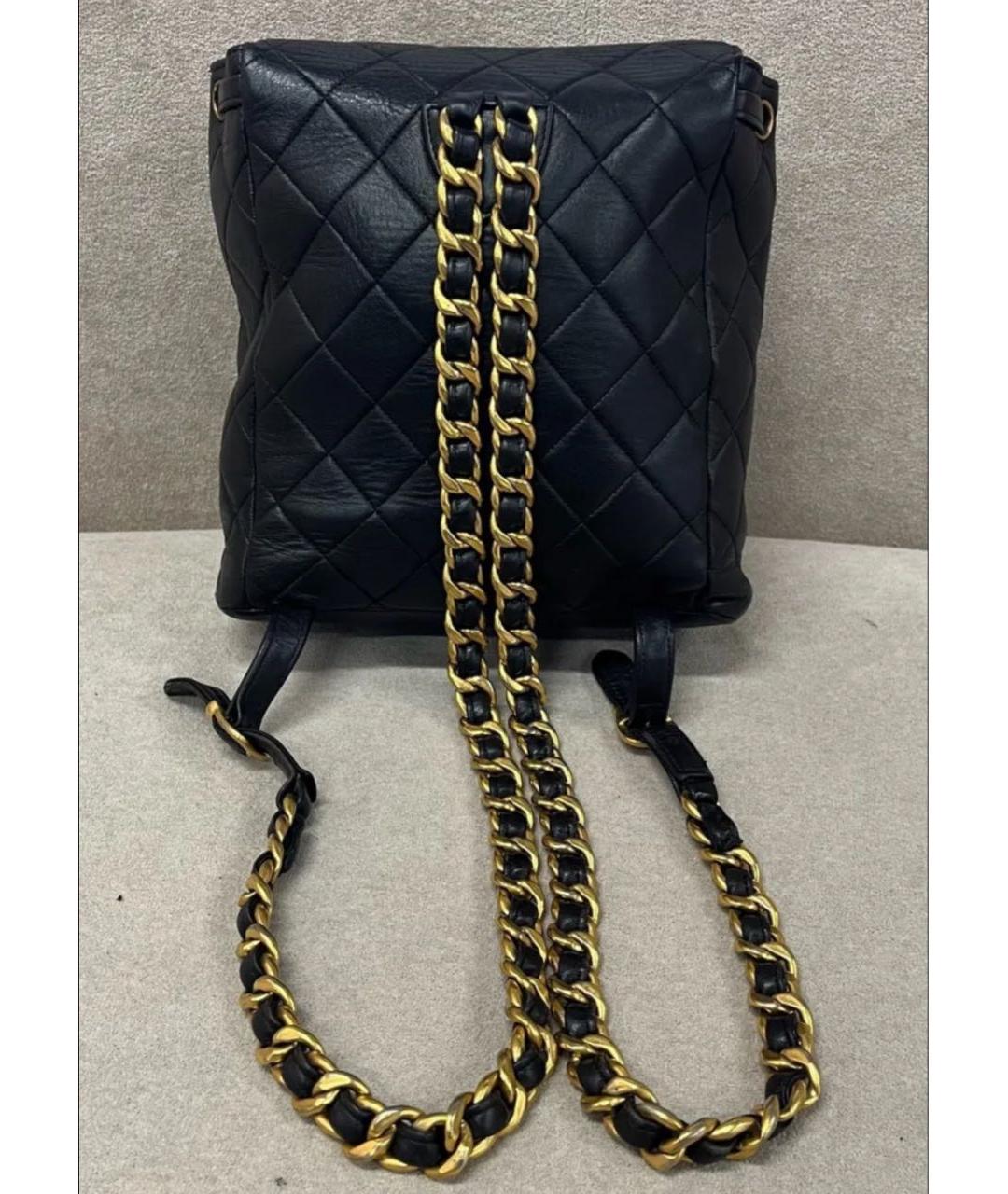 CHANEL Черный кожаный рюкзак, фото 3
