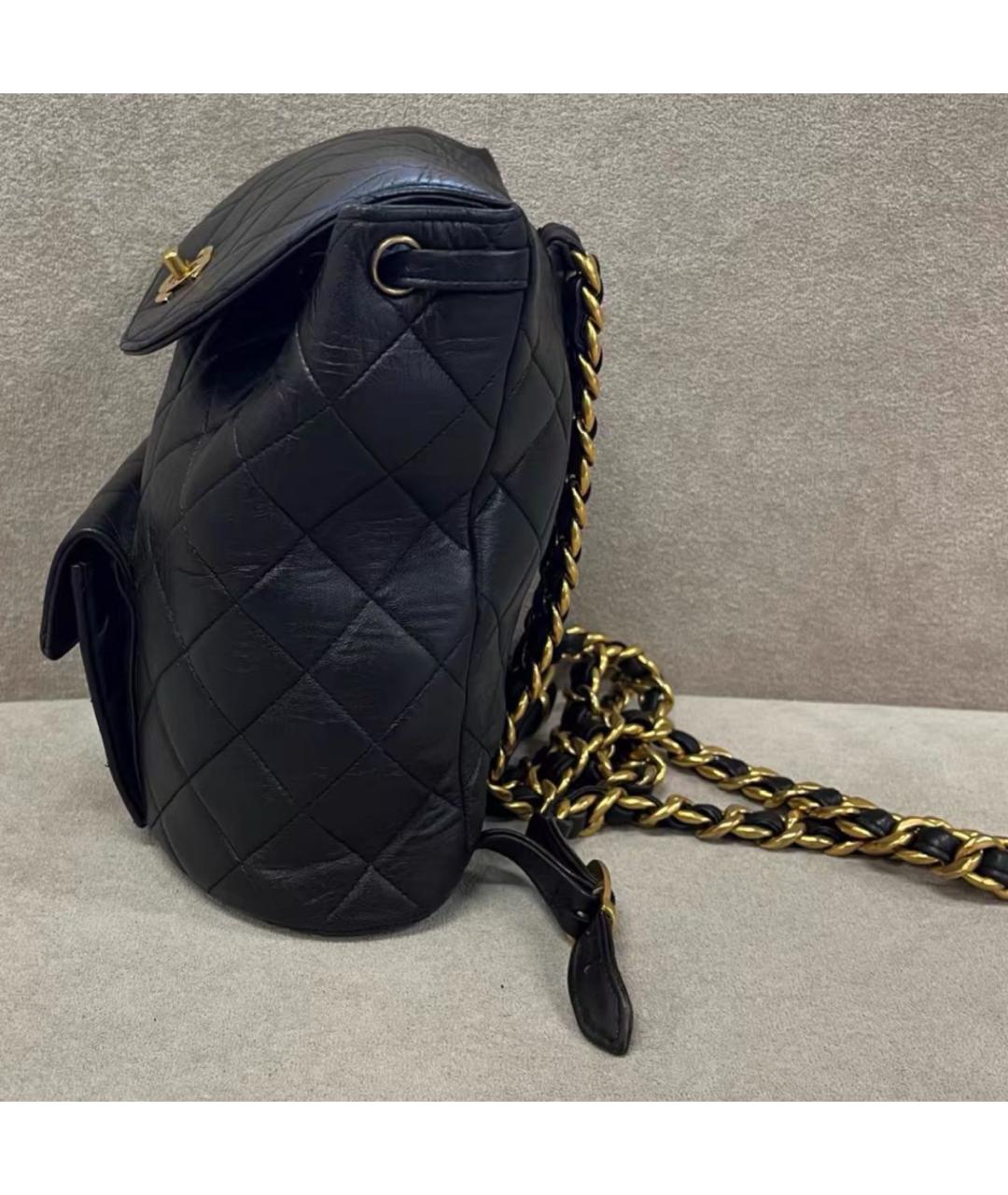 CHANEL Черный кожаный рюкзак, фото 2