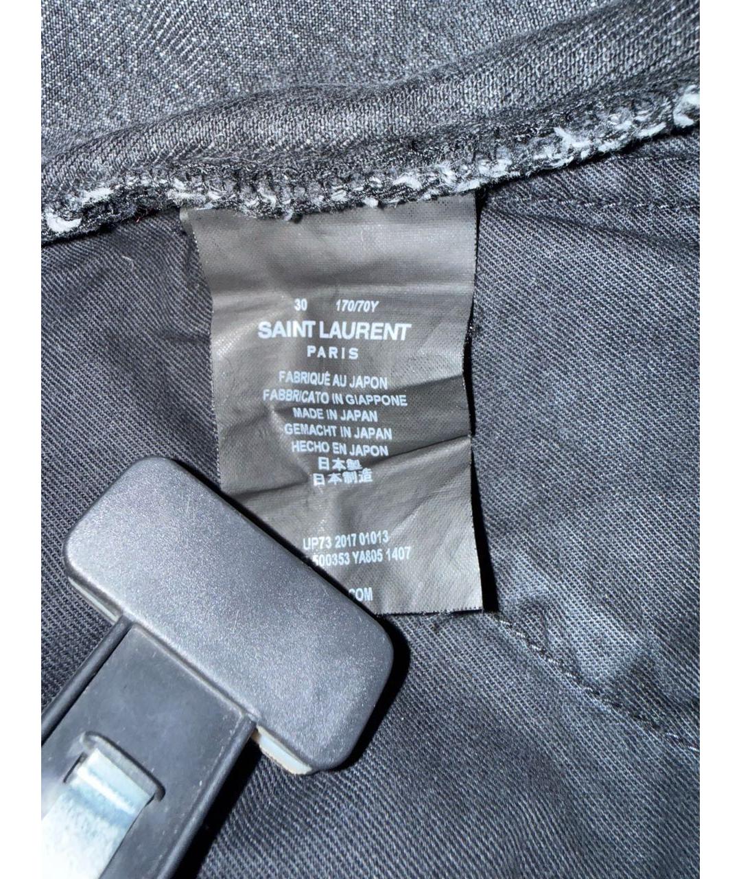 SAINT LAURENT Черные прямые джинсы, фото 6