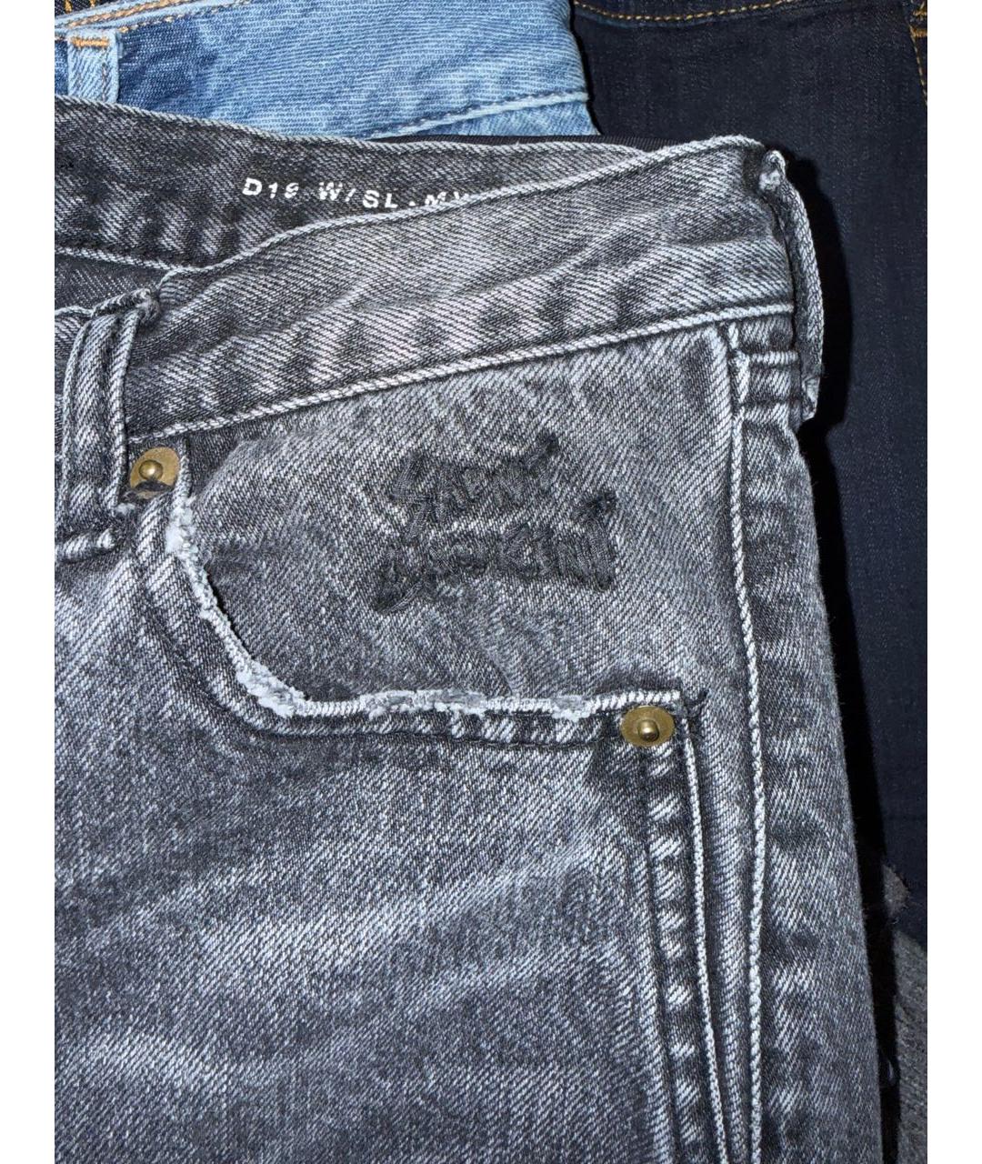 SAINT LAURENT Черные прямые джинсы, фото 4