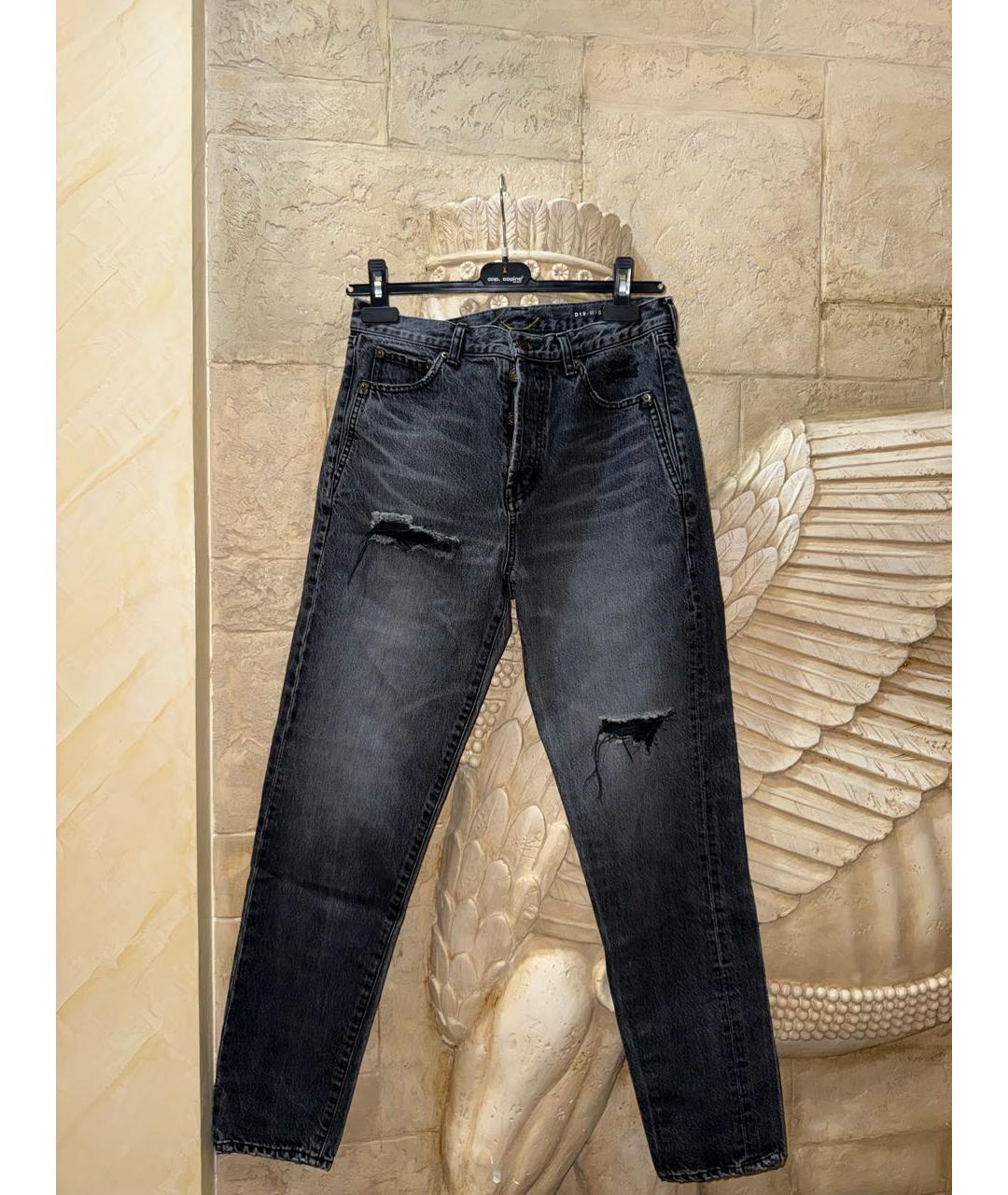 SAINT LAURENT Черные прямые джинсы, фото 7