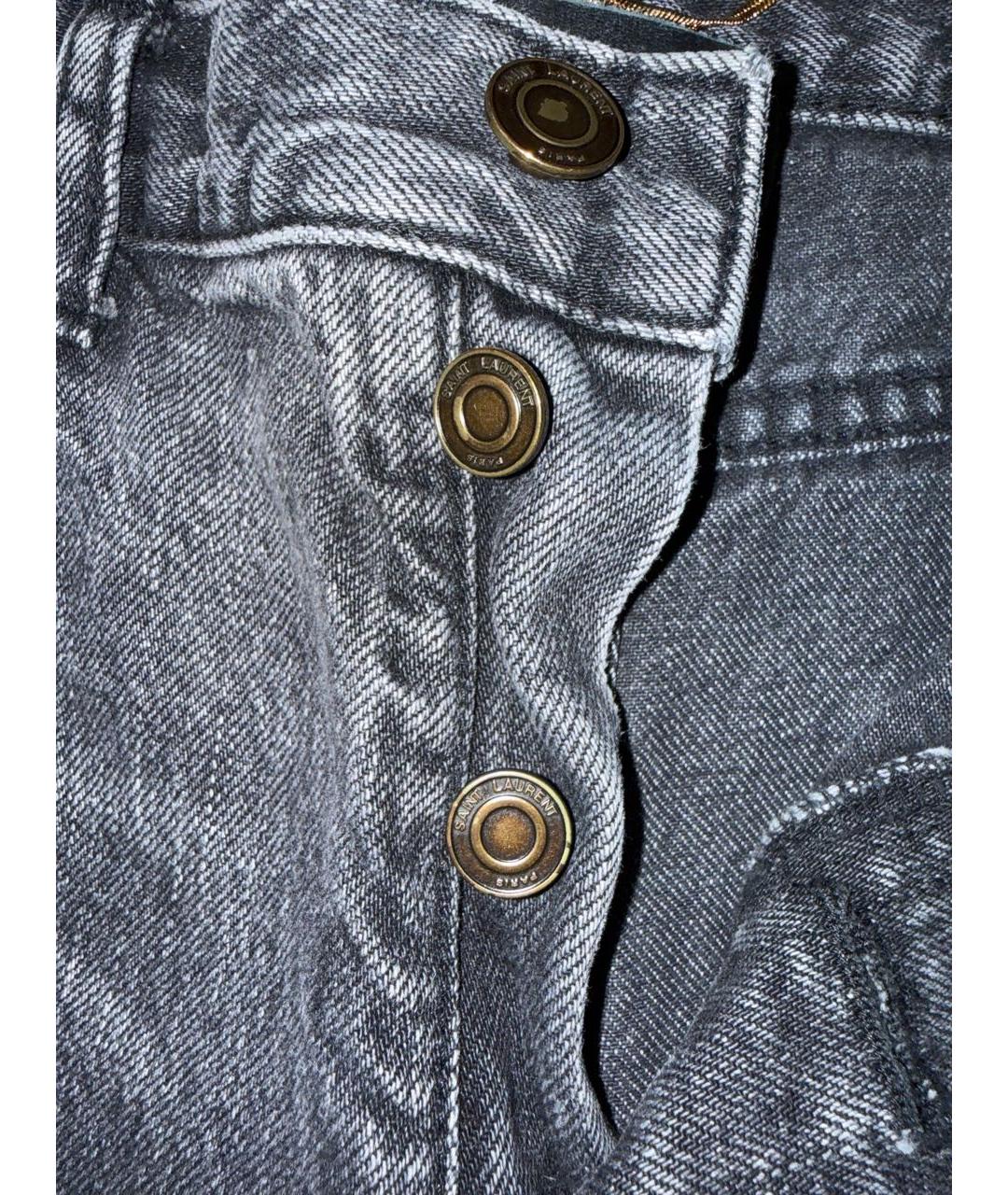 SAINT LAURENT Черные прямые джинсы, фото 5