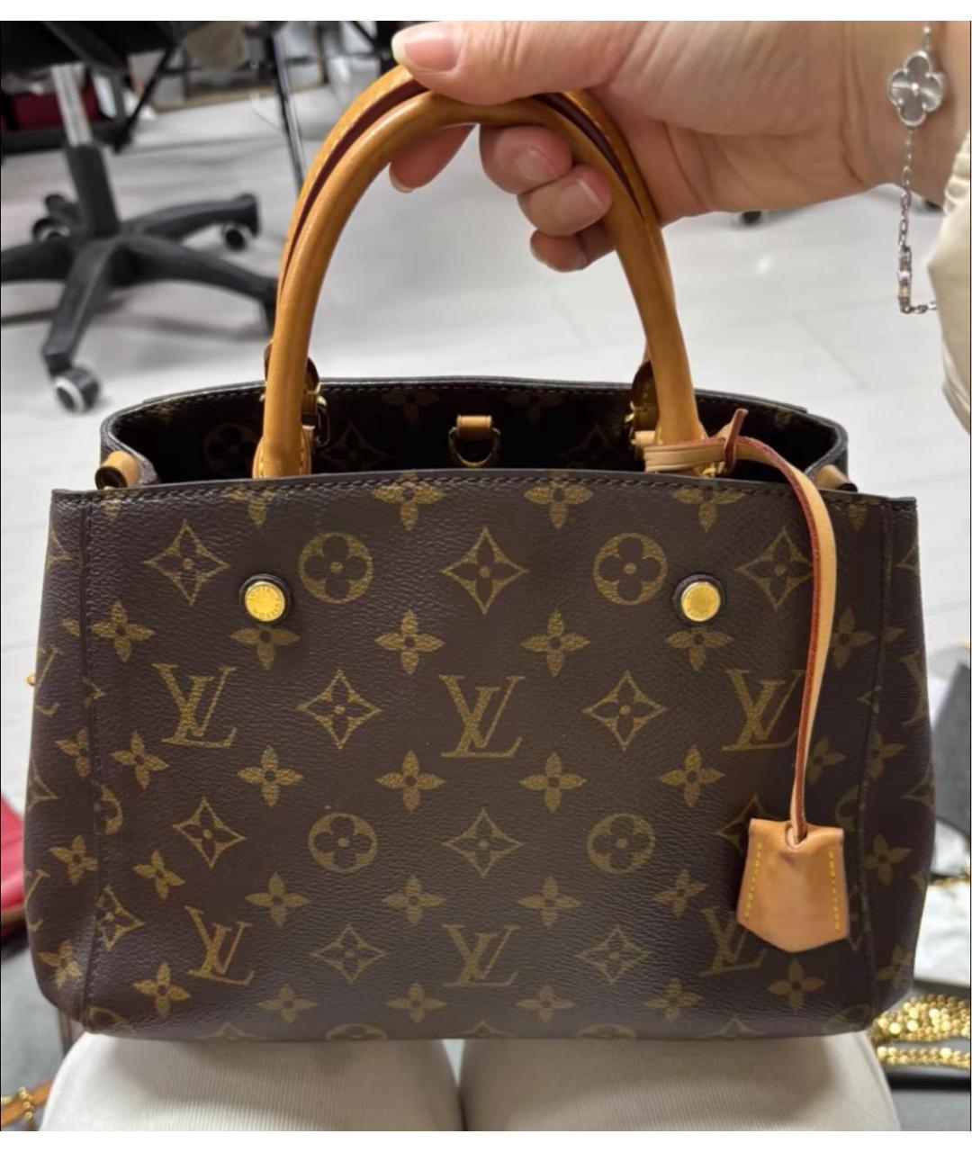 LOUIS VUITTON Коричневая сумка с короткими ручками, фото 4