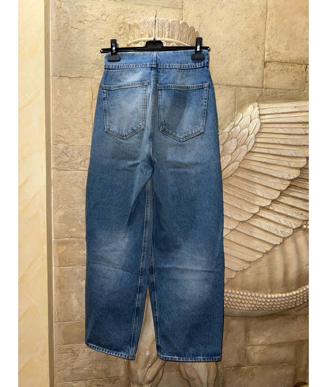 MM6 MAISON MARGIELA Синие хлопковые прямые джинсы, фото 2