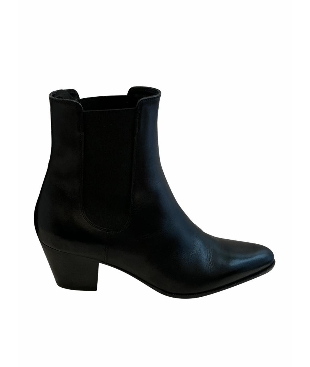 CELINE Черные кожаные ботильоны, фото 1