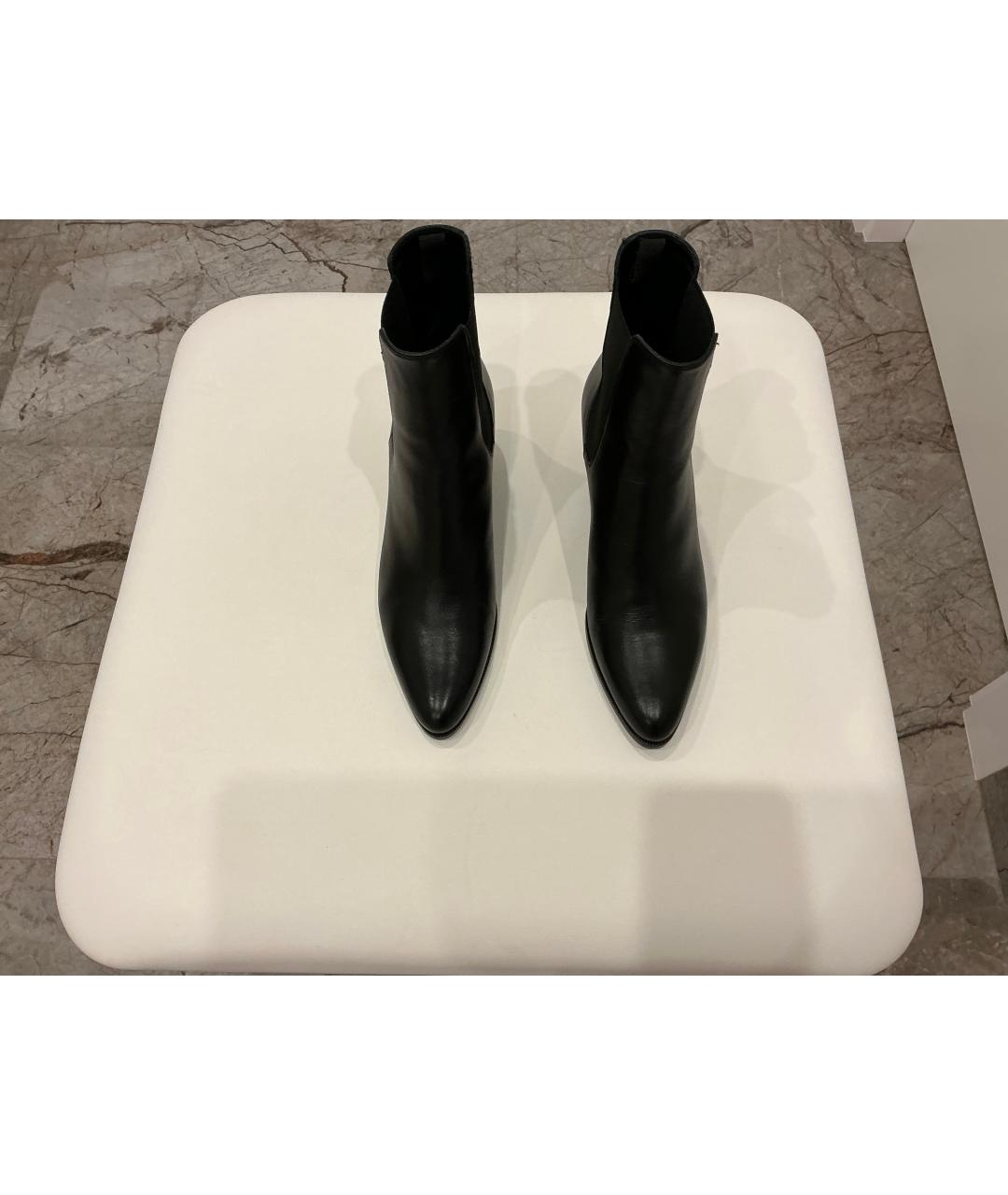 CELINE Черные кожаные ботильоны, фото 2