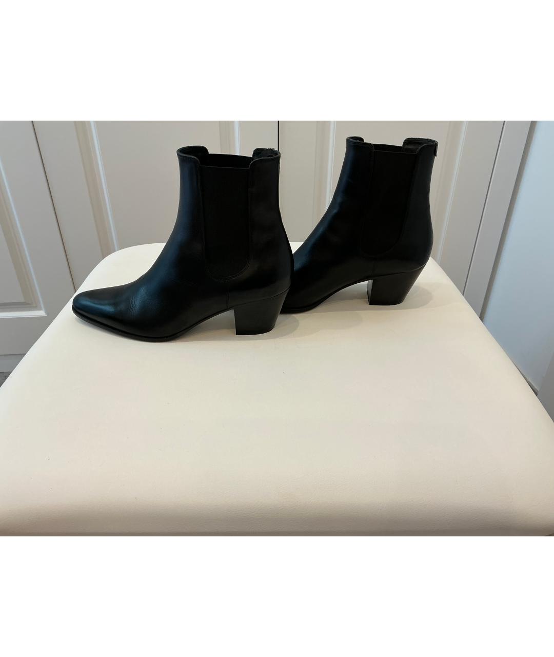 CELINE Черные кожаные ботильоны, фото 8