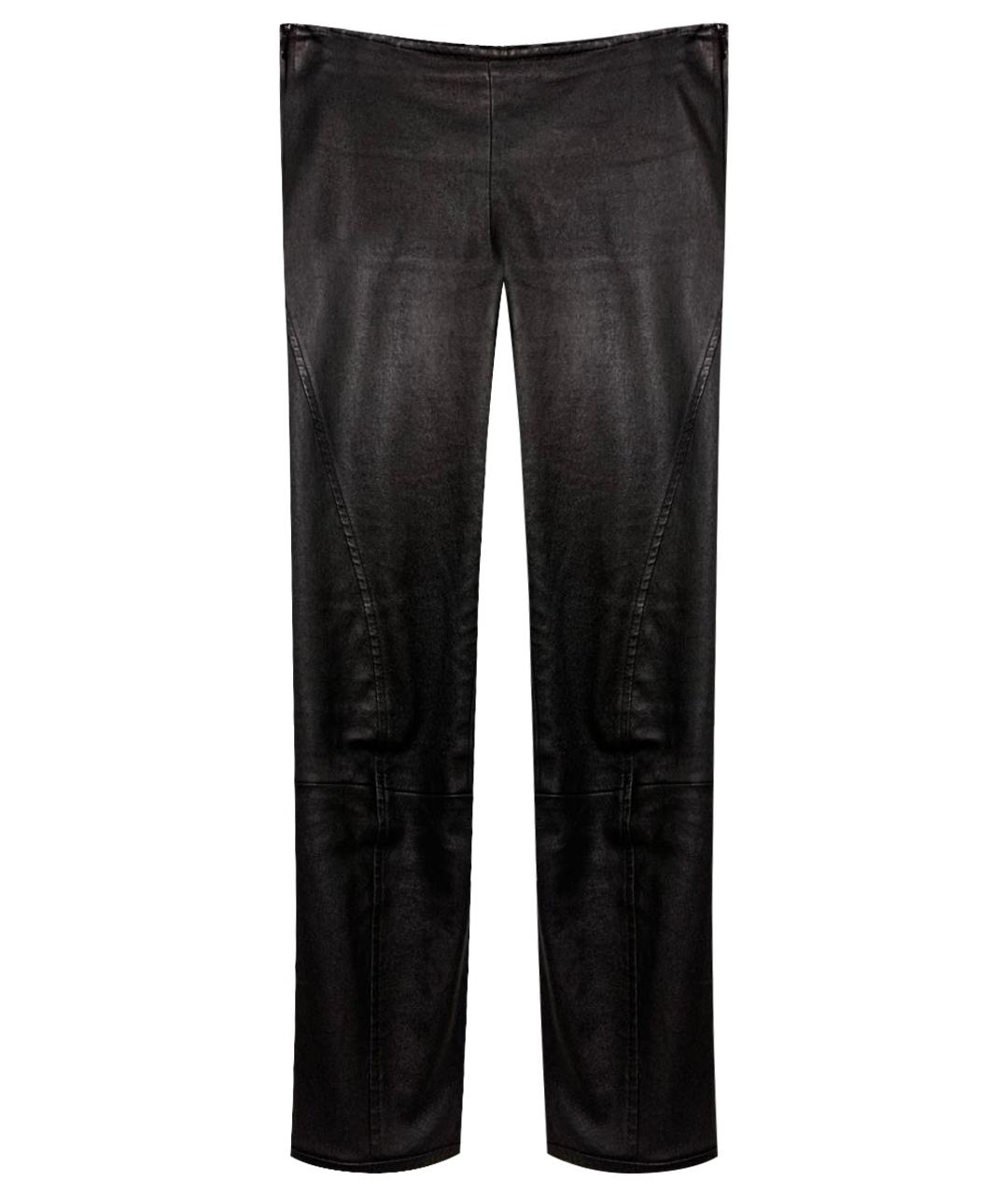 THE ROW Черные кожаные леггинсы и велосипедки, фото 1