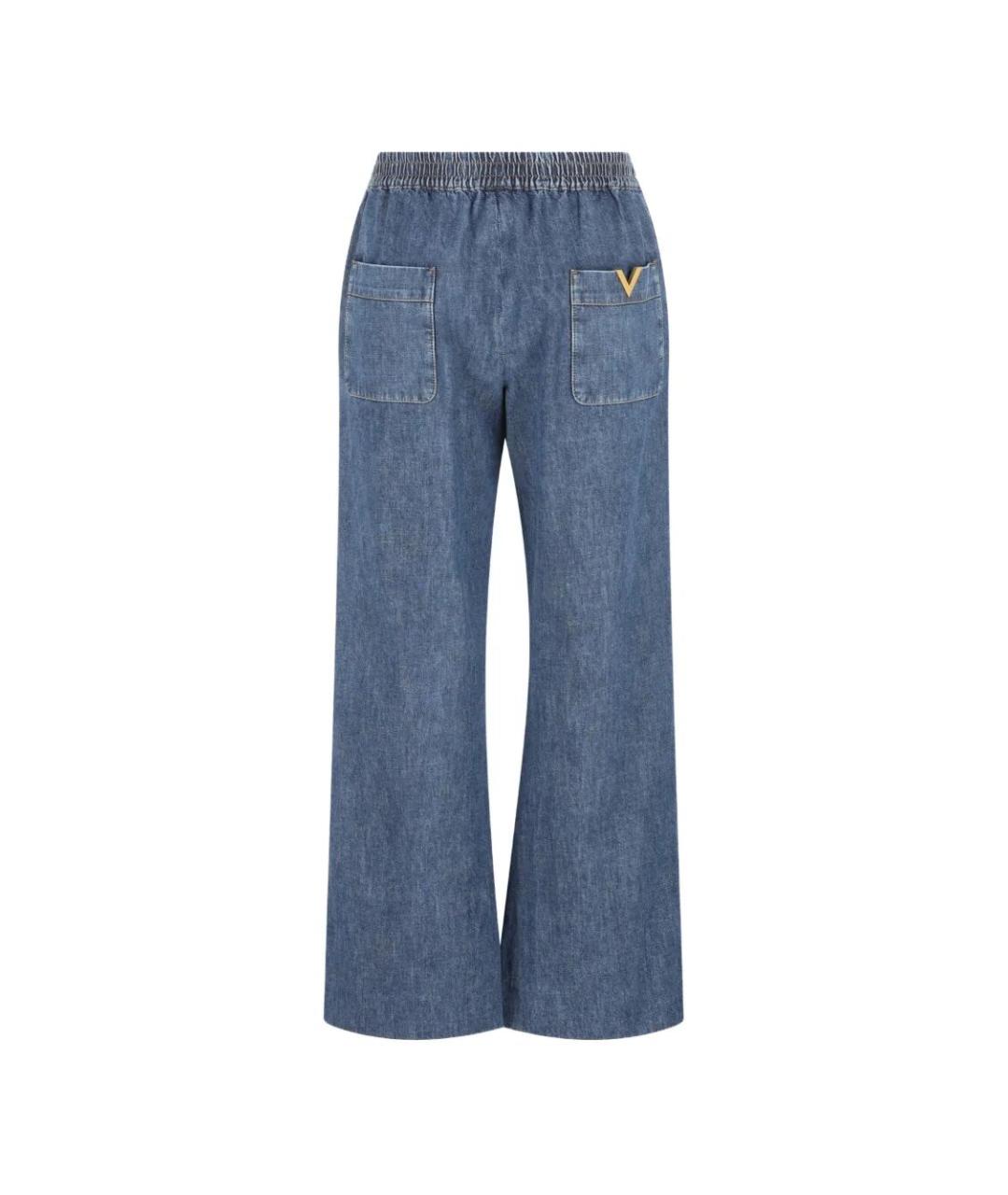 VALENTINO Синие хлопковые прямые джинсы, фото 2