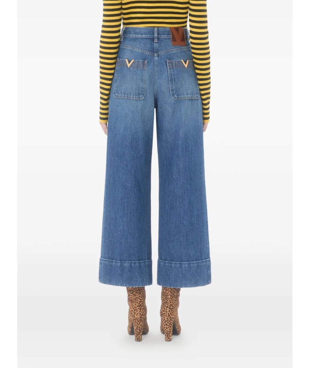VALENTINO Синие хлопковые прямые джинсы, фото 4