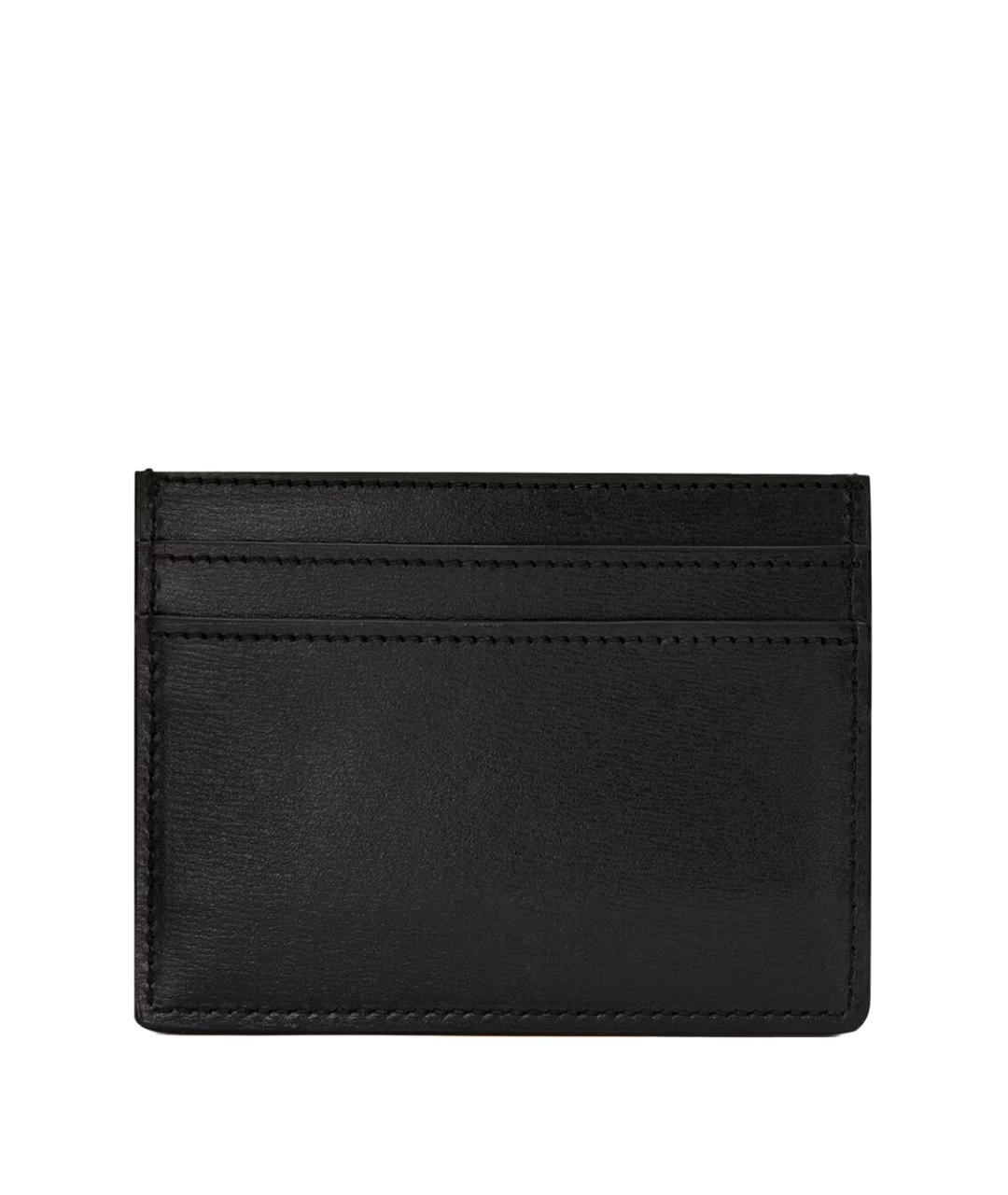 SAINT LAURENT Черный кожаный кардхолдер, фото 2