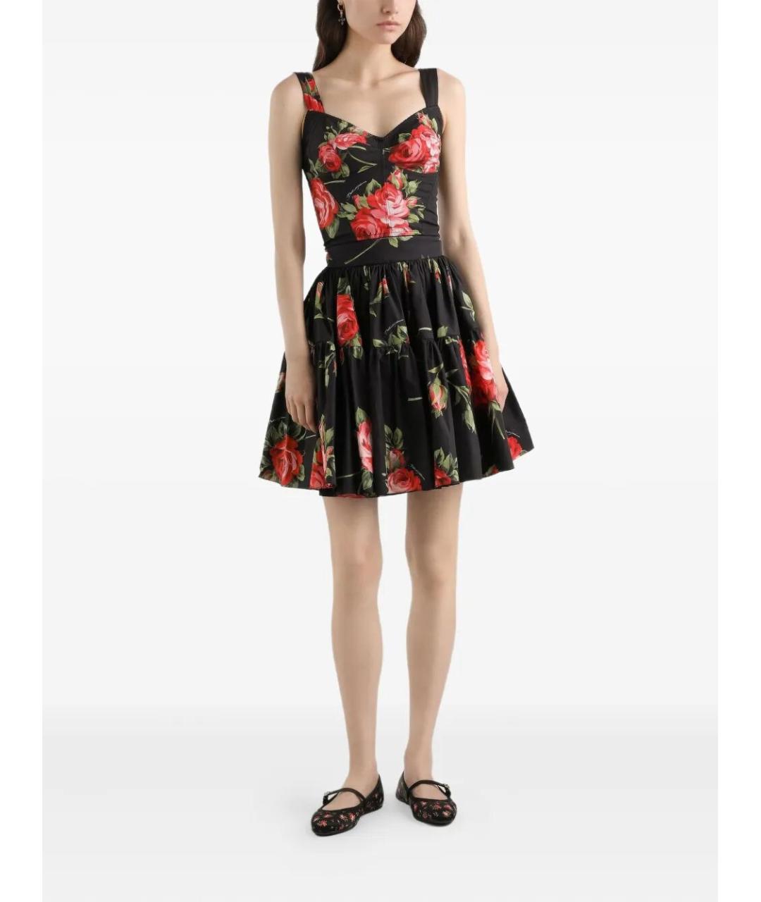 DOLCE&GABBANA Мульти хлопковая юбка мини, фото 2