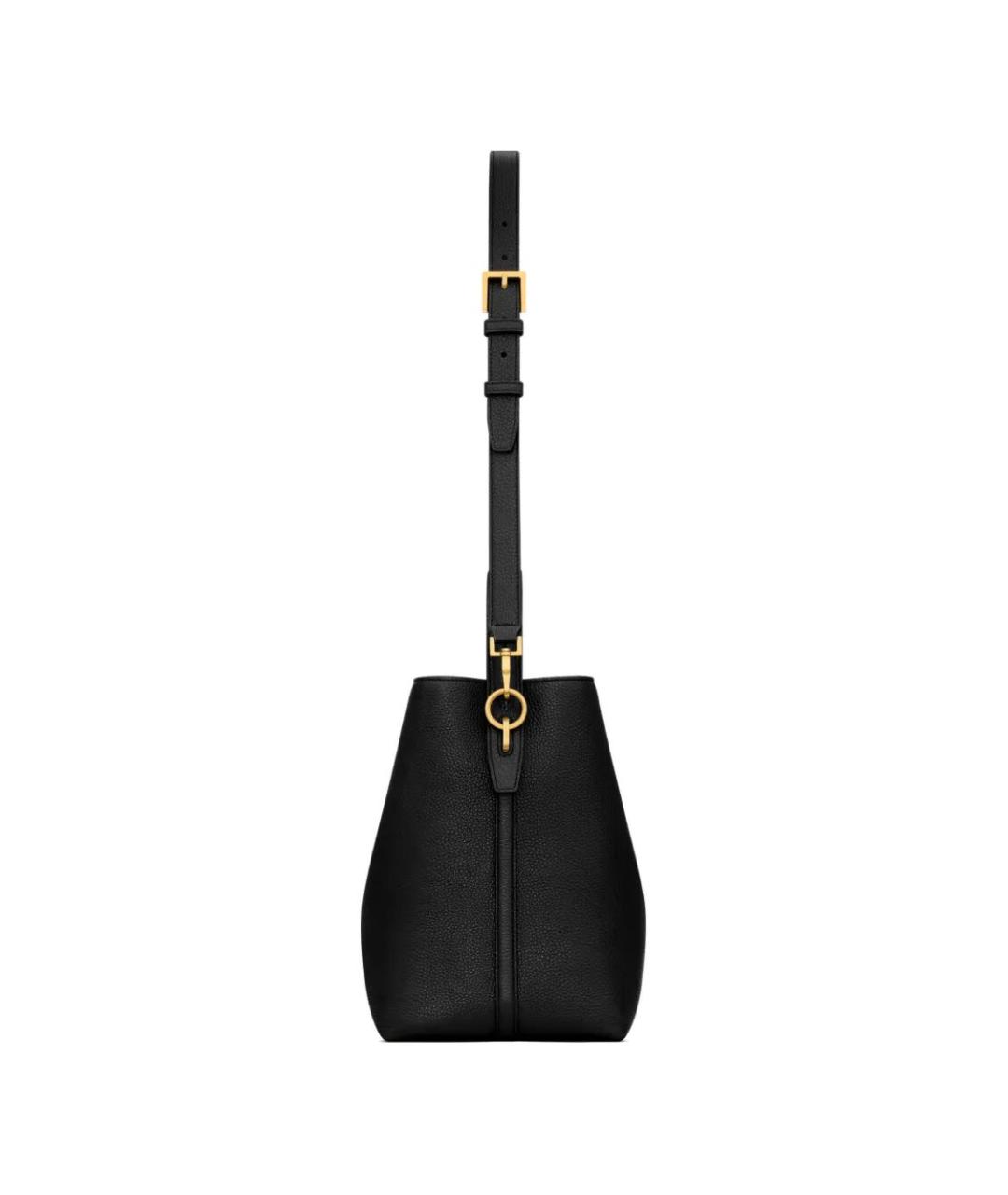 SAINT LAURENT Черная кожаная сумка через плечо, фото 5